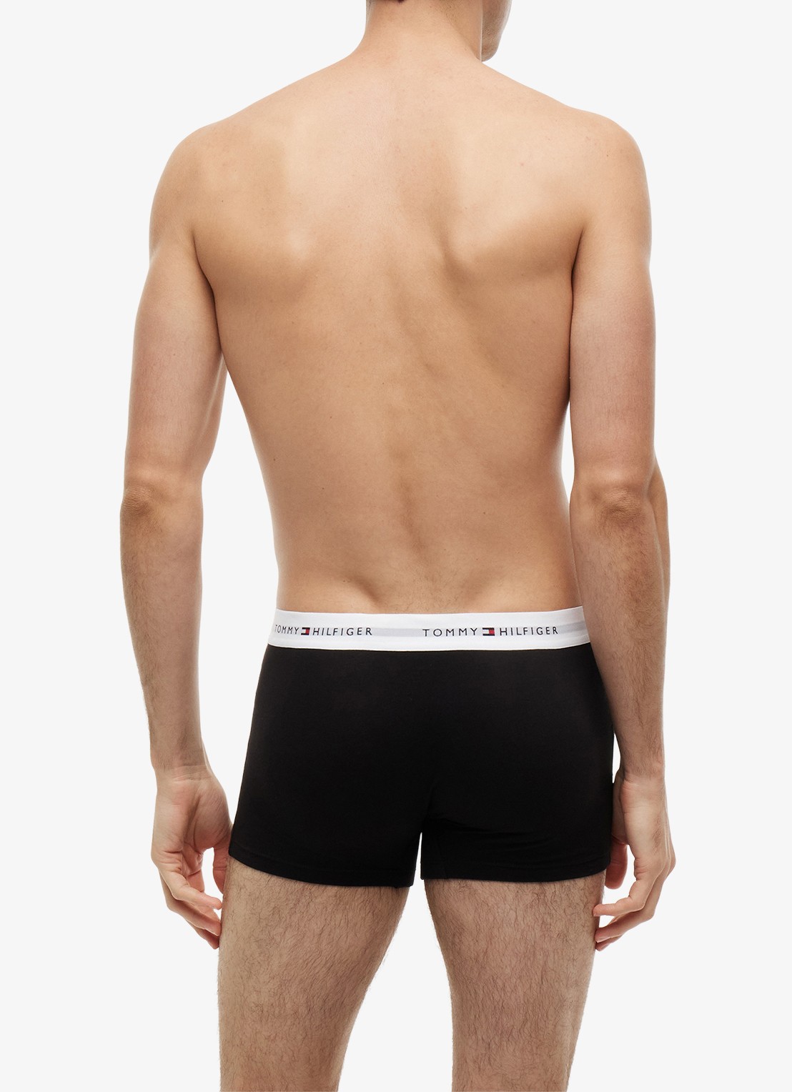 Tommy Hilfiger Boxershorts met logoband in 5-pack - achterkant zwart