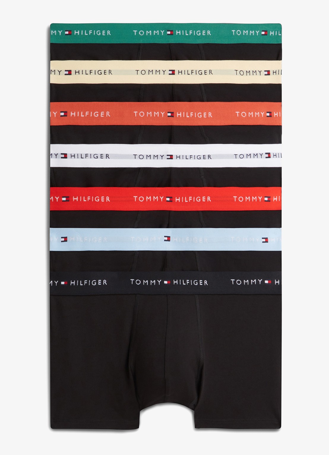 Tommy Hilfiger Boxershorts met logoband in 6-pack - voorkant multicolor