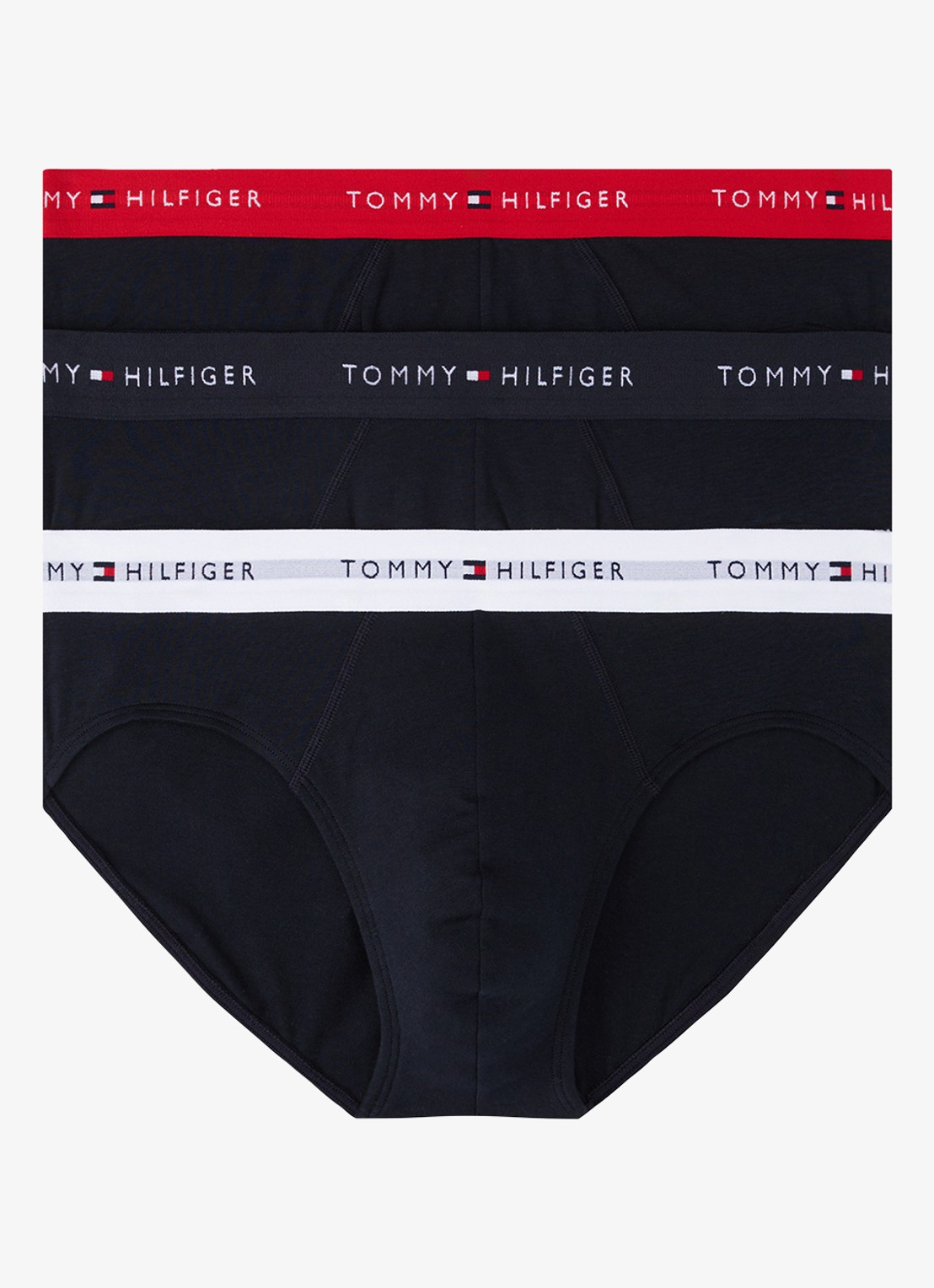Tommy Hilfiger Boxerslips met logoband in 3-pack - voorkant 7 des sky/primary red/white-05m