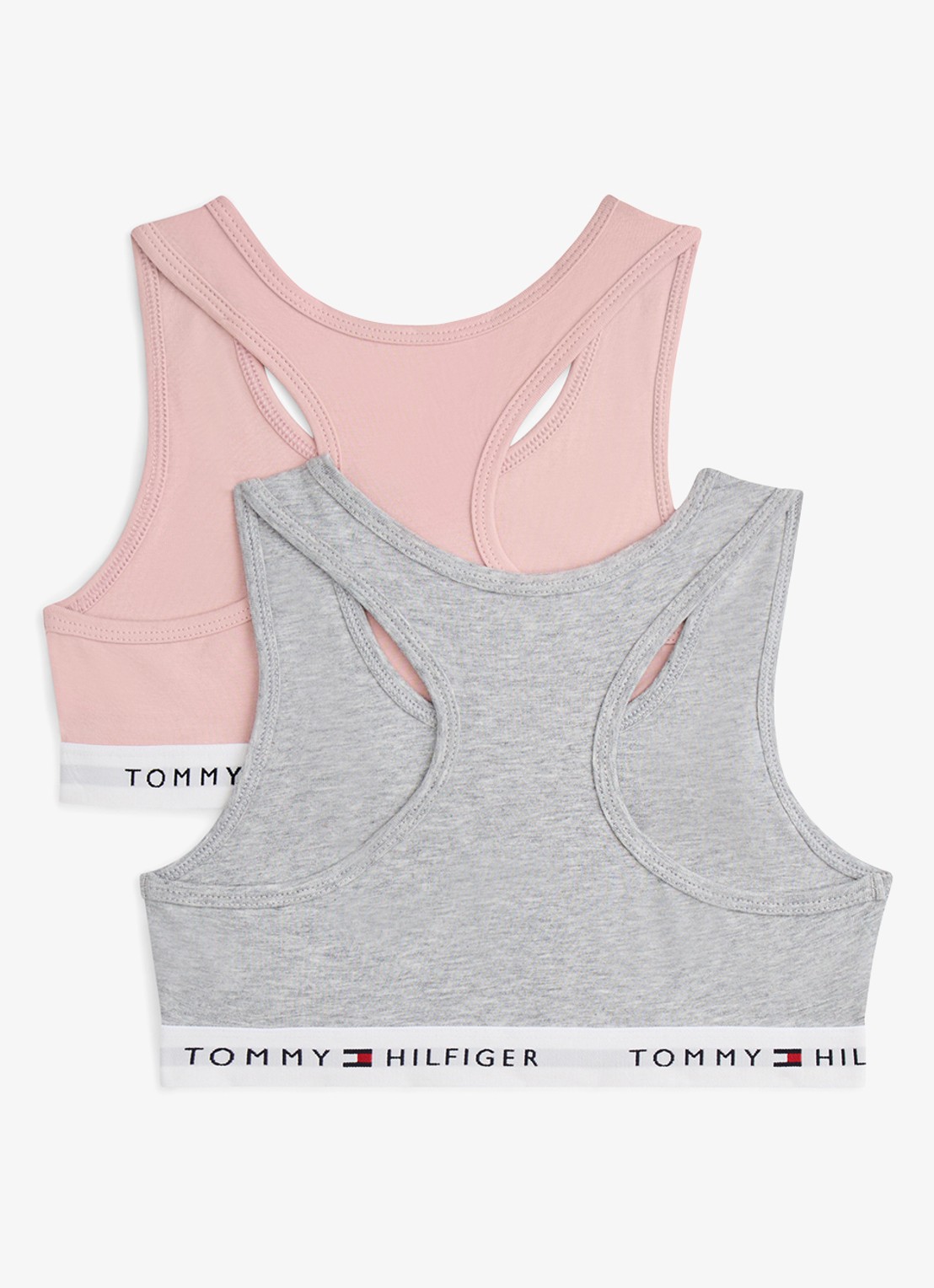Tommy Hilfiger Bralette met logoband in 2-pack - achterkant 2 roze