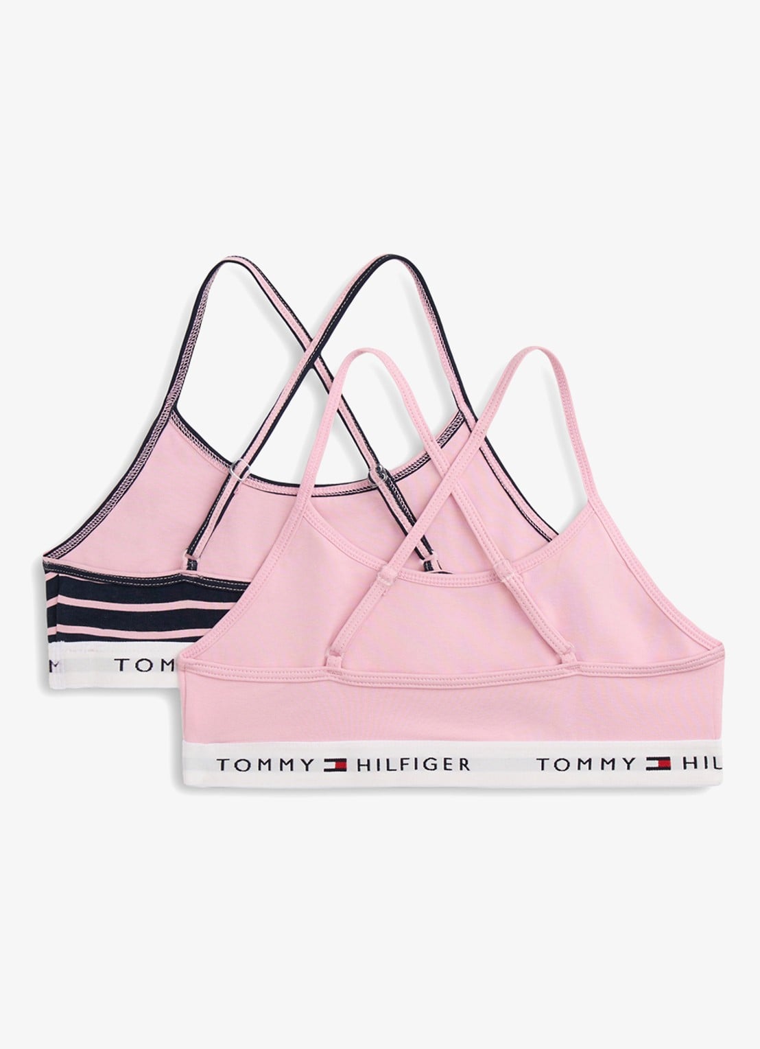 Tommy Hilfiger Bralette set met logoband 2-pack - achterkant roze