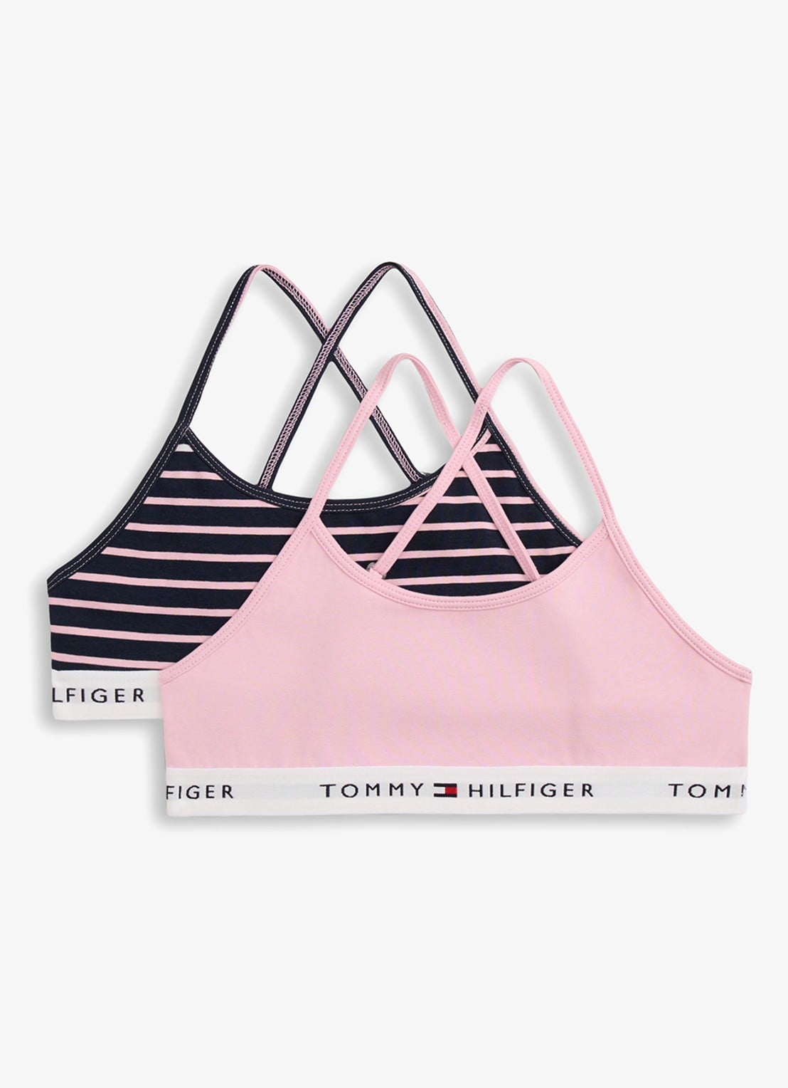 Tommy Hilfiger Bralette set met logoband 2-pack - voorkant 2 roze