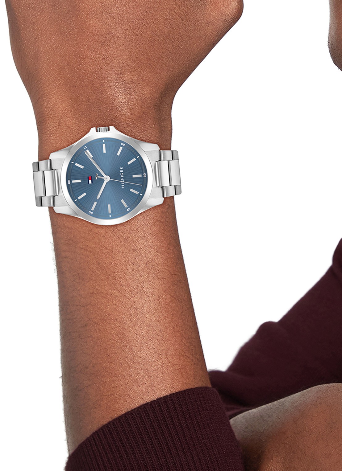Tommy Hilfiger Bruce horloge TH1710670  - voorkant 2 zilver