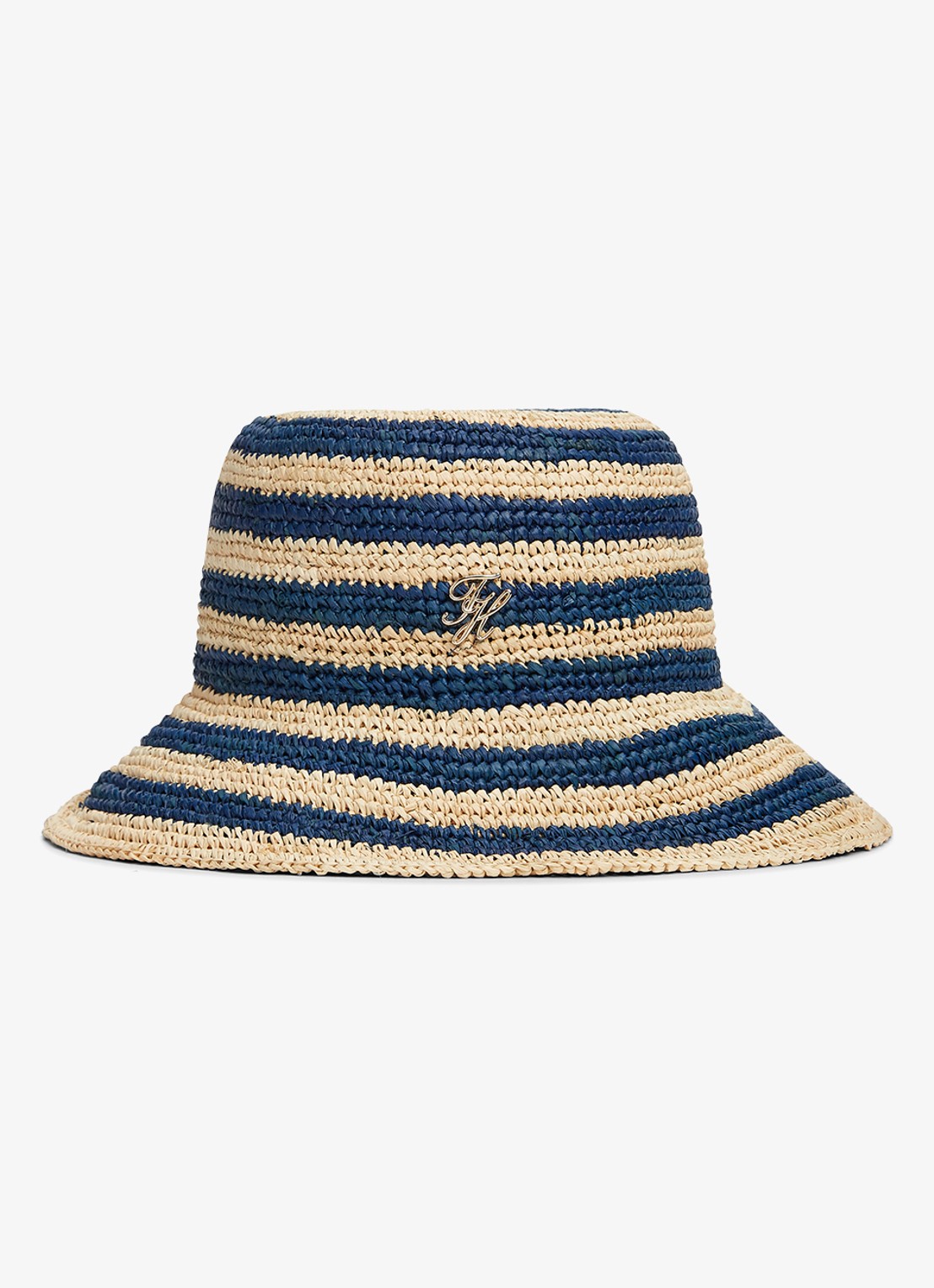 Tommy Hilfiger Buckethoed van crochet met logo - voorkant 2 multicolor