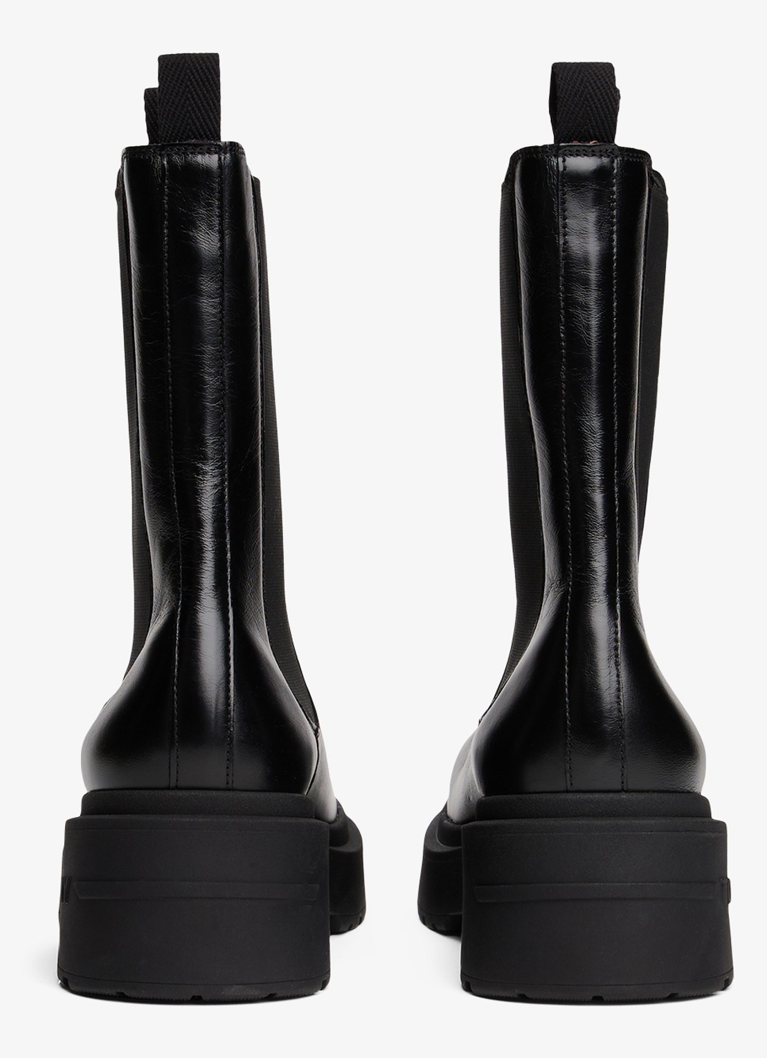 Tommy Hilfiger Chelsea boot van leer - achterkant 3 zwart