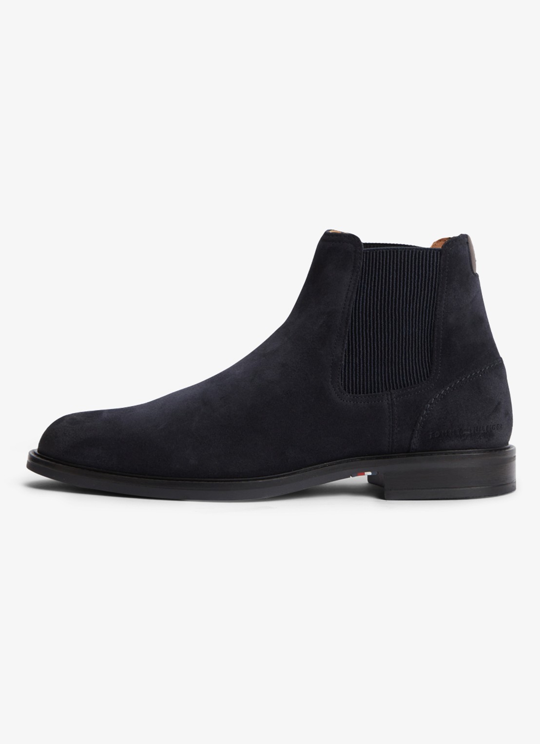 Tommy Hilfiger Chelsea boot van suède - detail 3 donkerblauw