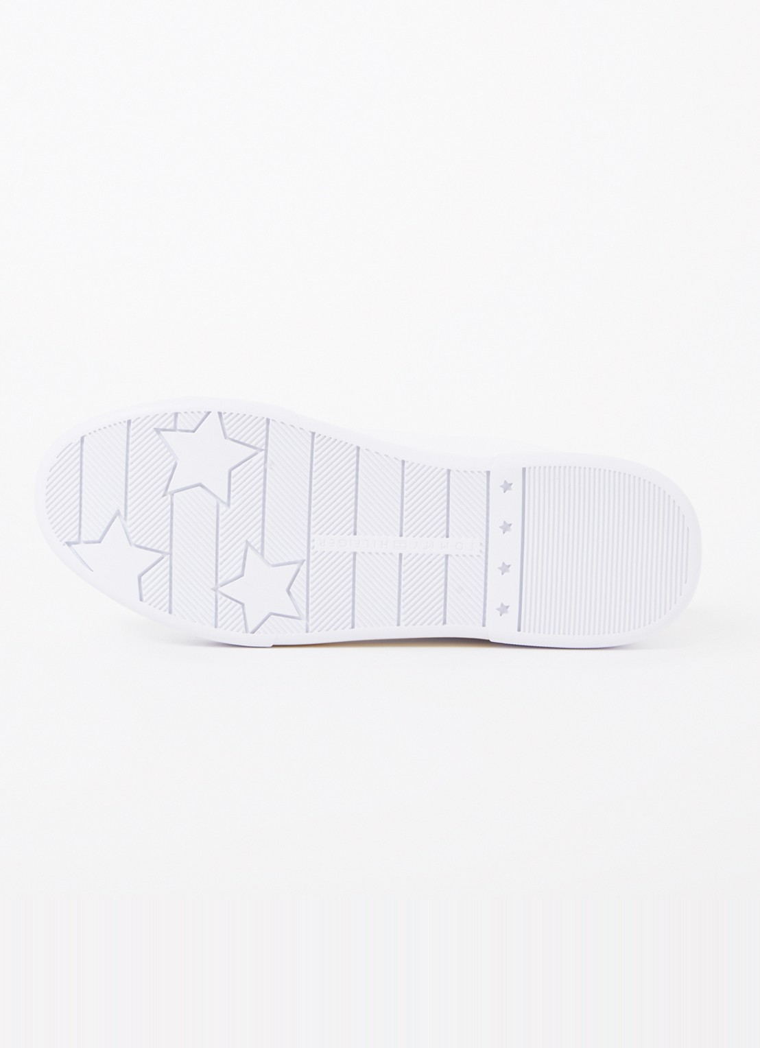 Tommy Hilfiger Chique Court sneaker van leer - detail 3 wit