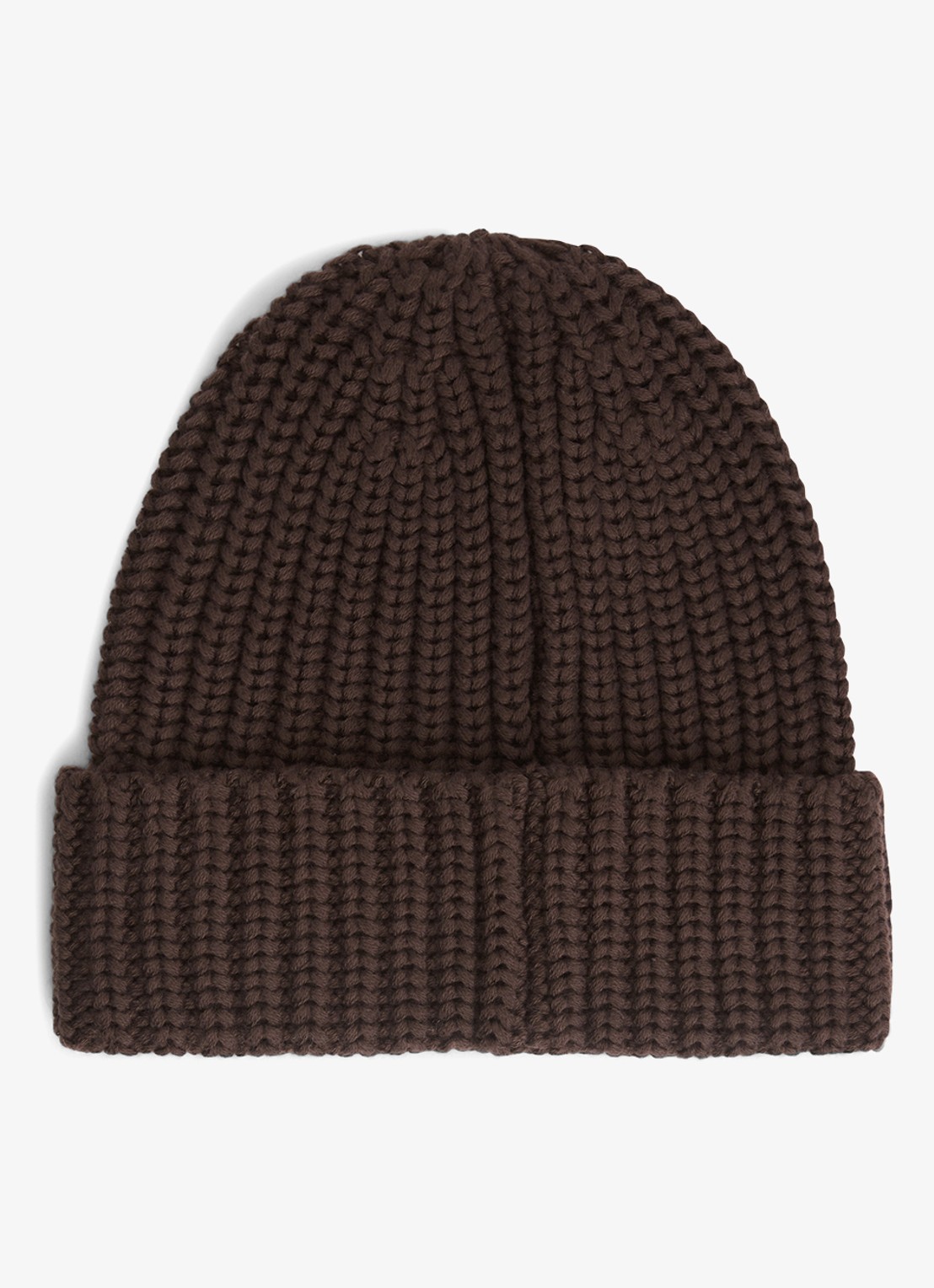 Tommy Hilfiger Chunky Rib-Knit Logo Beanie - achterkant 3 bruin
