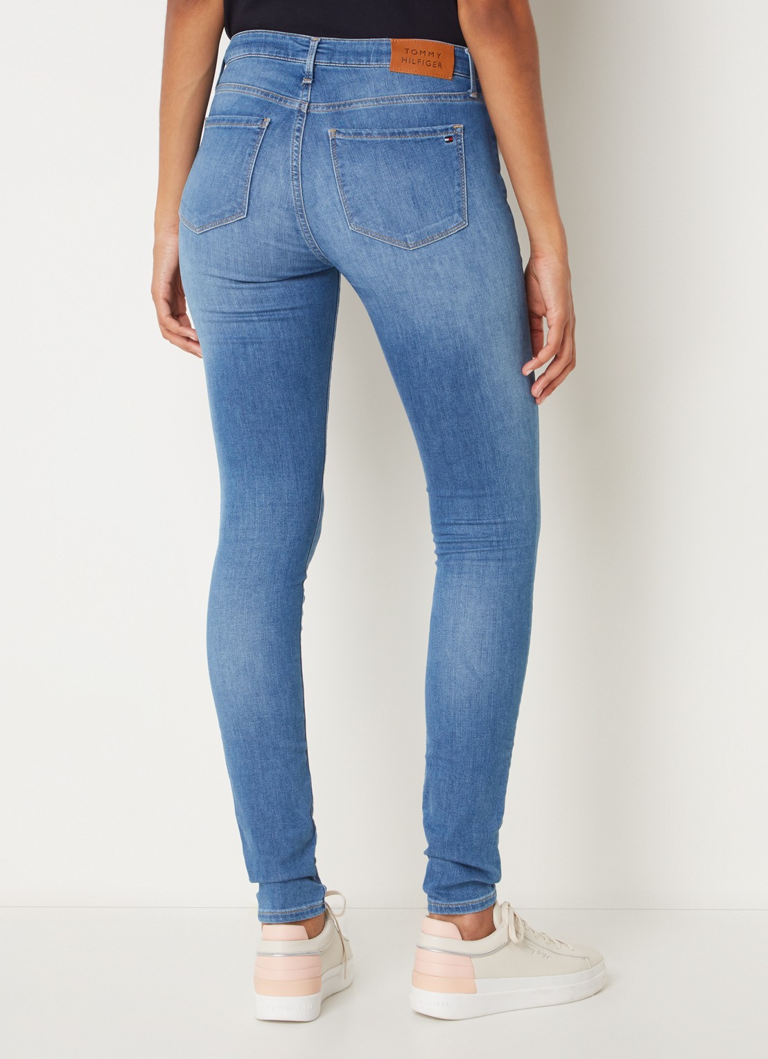 Tommy Hilfiger Como high waist skinny jeans met steekzakken - achterkant 5 indigo