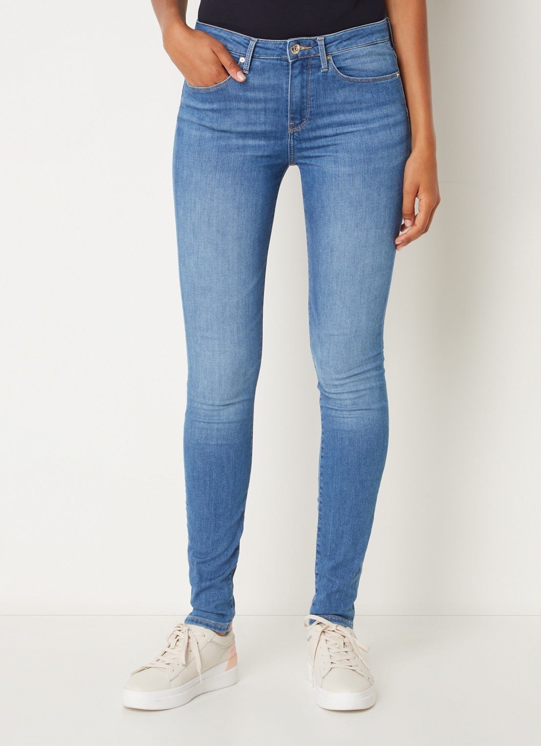 Tommy Hilfiger Como high waist skinny jeans met steekzakken - detail 3 indigo