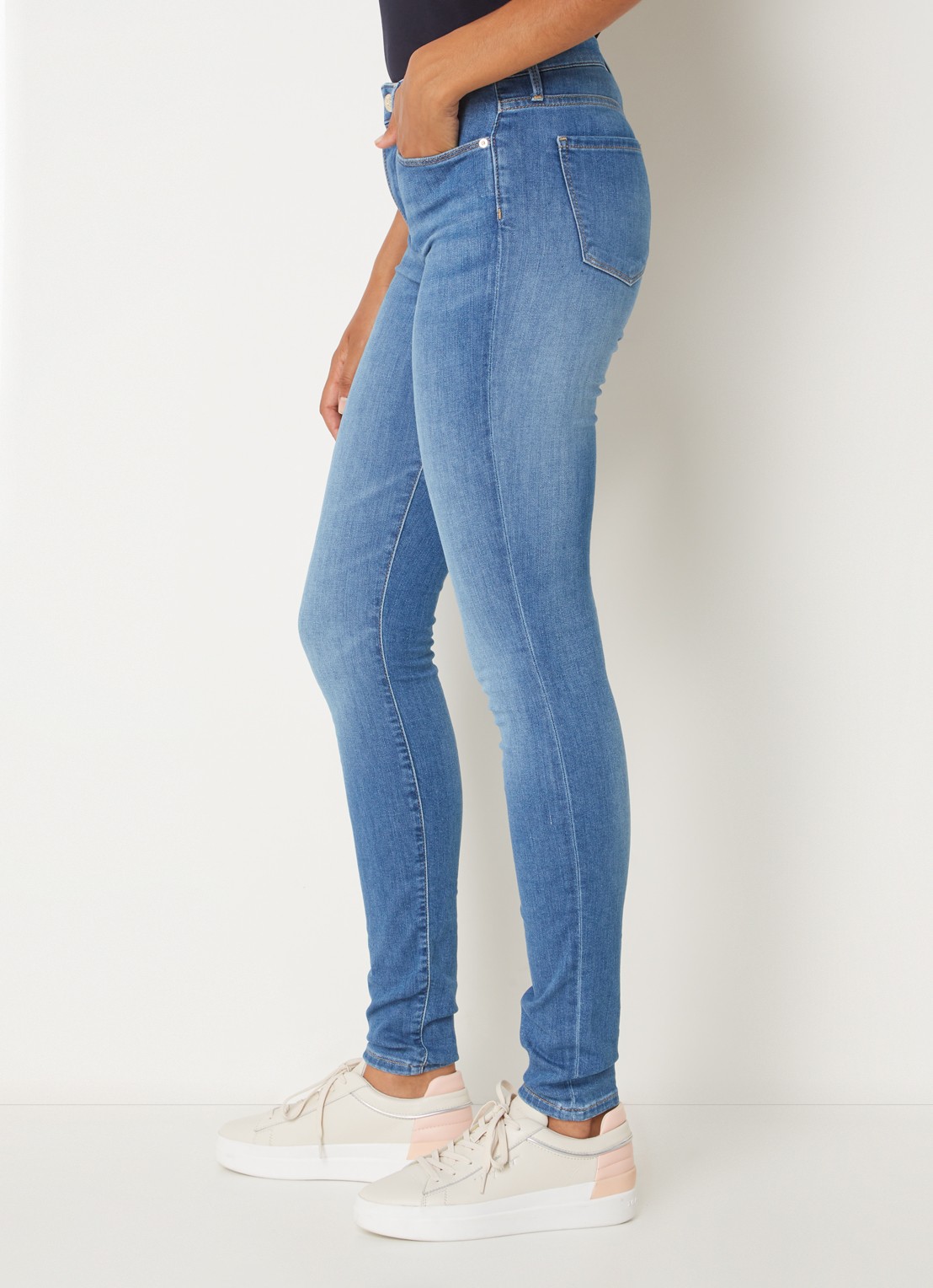 Tommy Hilfiger Como high waist skinny jeans met steekzakken - detail 4 indigo