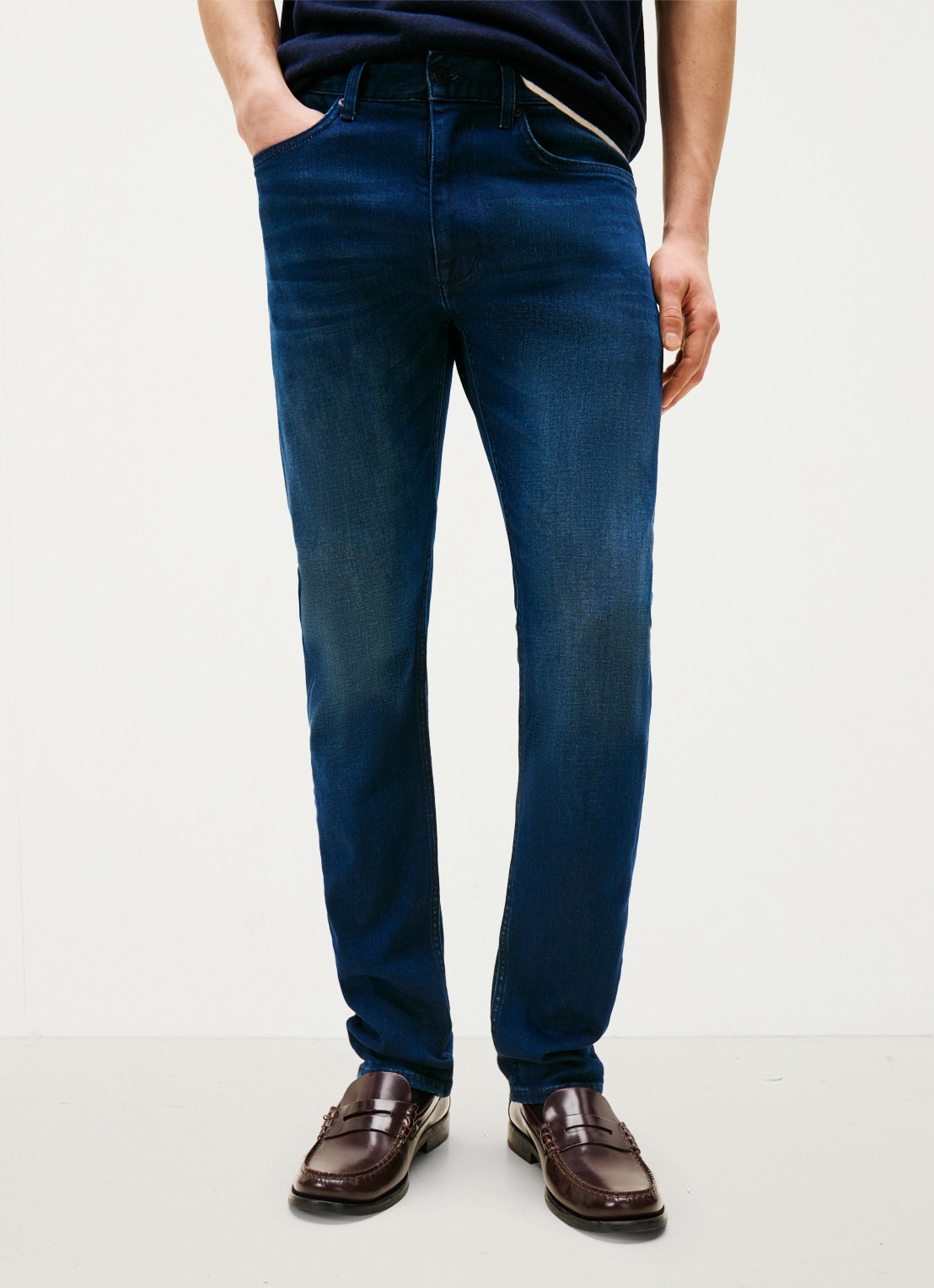 Tommy Hilfiger Core Bleecker slim fit jeans met donkere wassing - detail 3 indigo