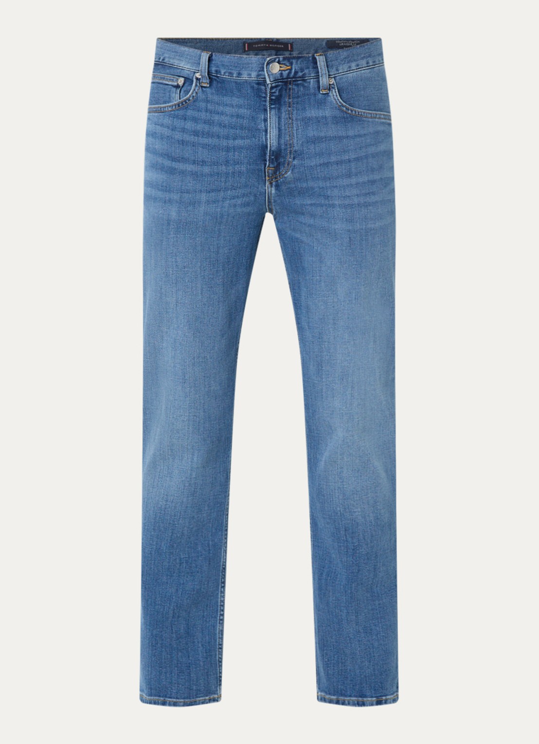Tommy Hilfiger Core Denton straight leg jeans met medium wassing - voorkant indigo