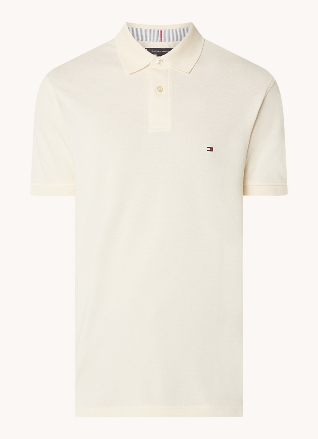 Tommy Hilfiger Core regular fit polo van piqué katoen met logoborduring - voorkant 3 calico-aef / beige