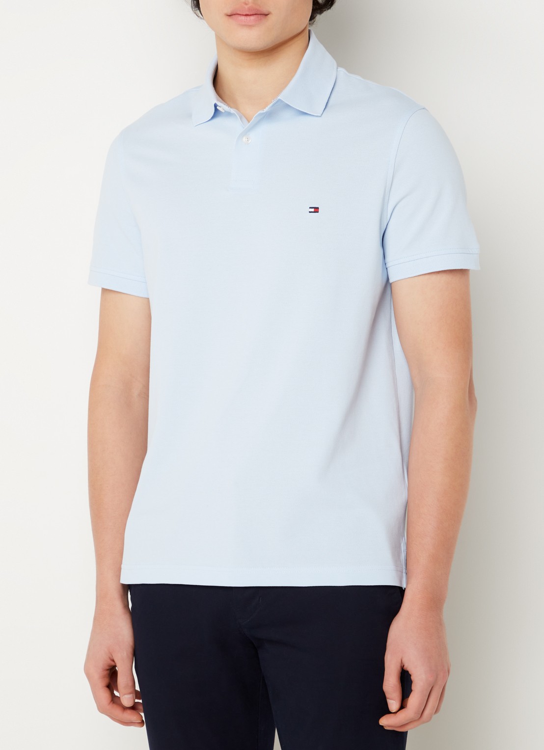 Tommy Hilfiger Core regular fit polo van piqué katoen met logoborduring - detail 4 kingly blue-c1r / blauw