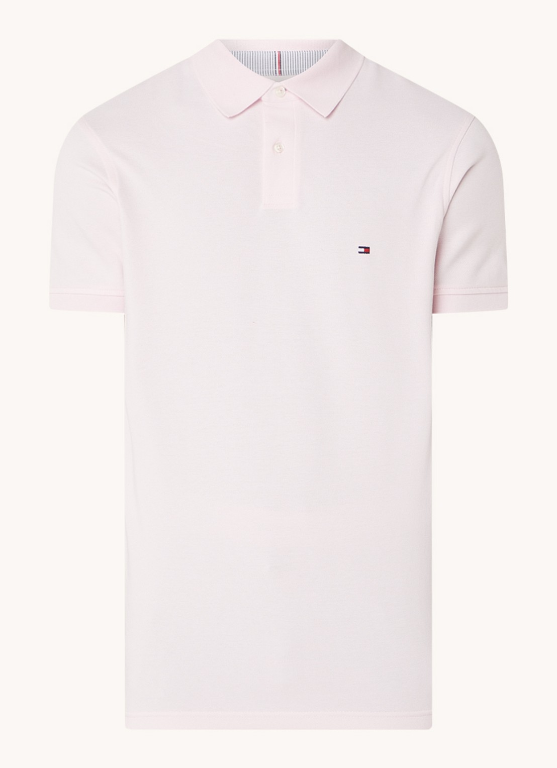 Tommy Hilfiger Core regular fit polo van piqué katoen met logoborduring - voorkant 3 light pink-tog / roze