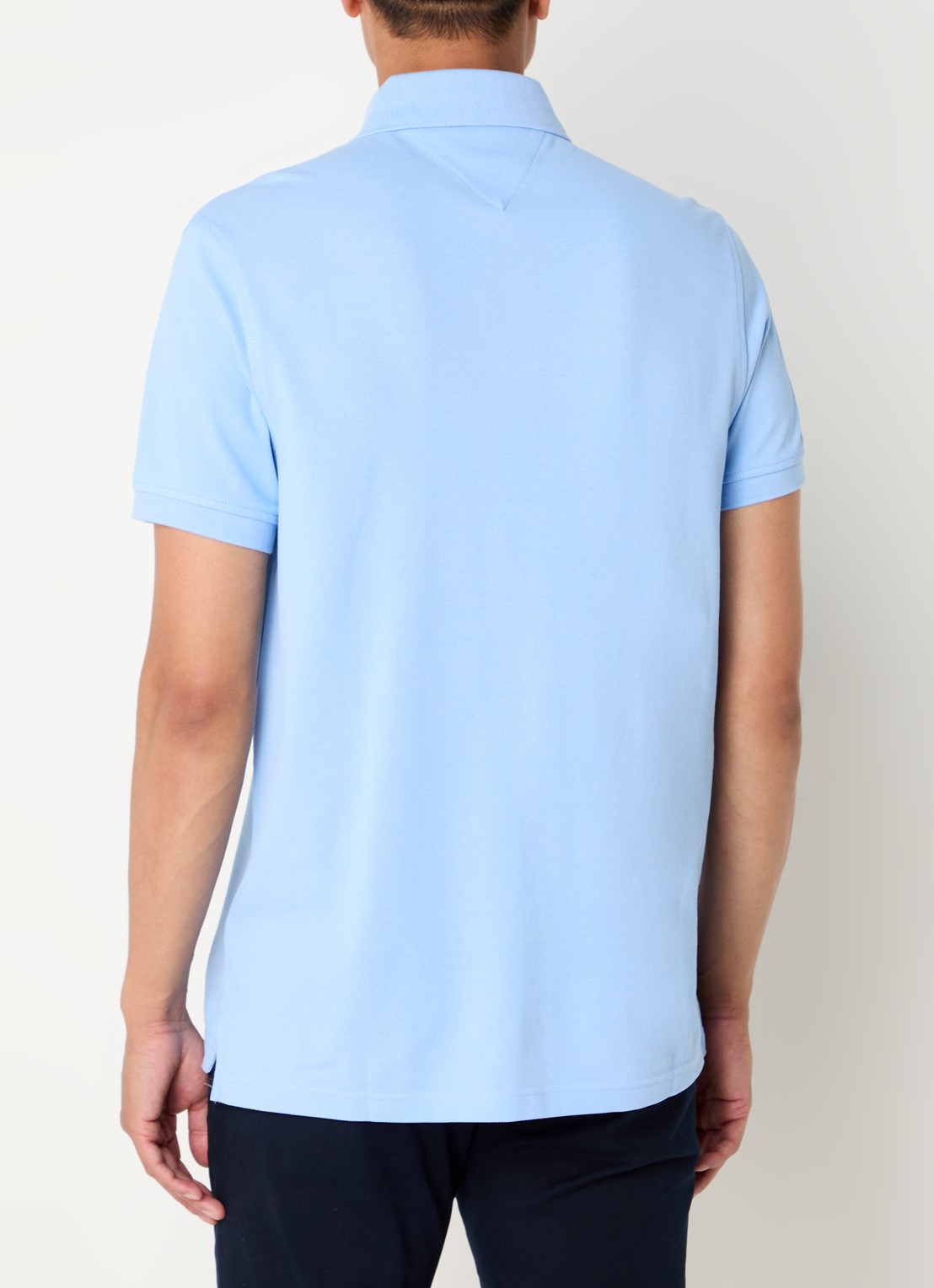 Tommy Hilfiger Core regular fit polo van piqué katoen met logoborduring - achterkant vessel blue-c1z / blauw