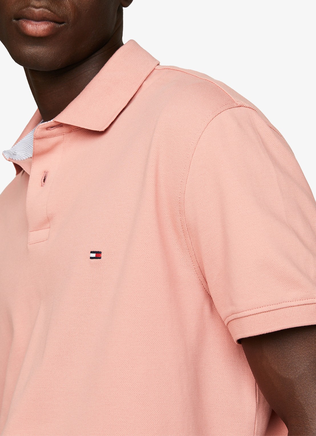 Tommy Hilfiger Core regular fit polo van piqué katoen met logoborduring - detail 5 teaberry blossom / roze