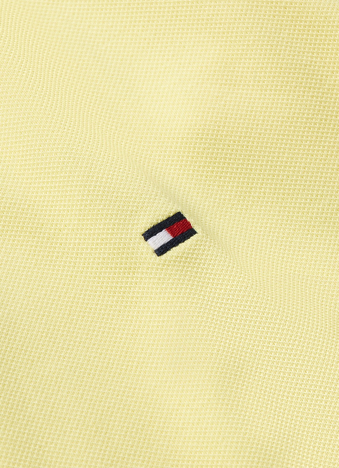 Tommy Hilfiger Core regular fit polo van piqué katoen met logoborduring - detail 4 yellow tulip / geel
