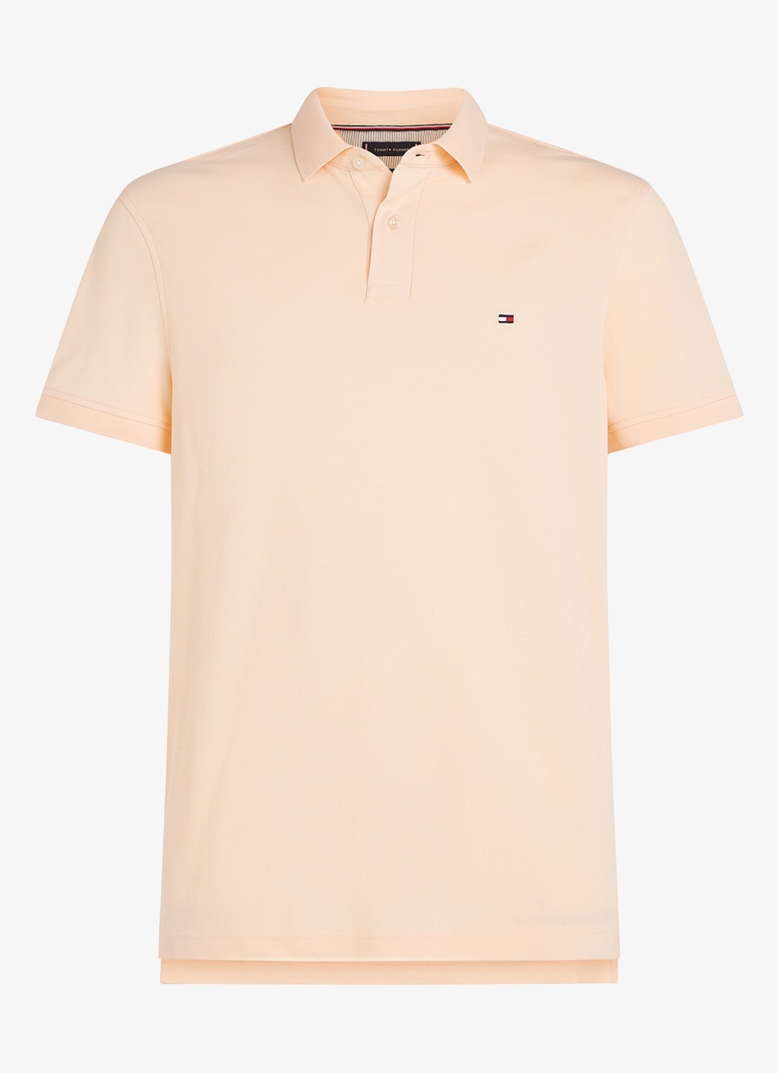 Tommy Hilfiger Core regular fit polo van piqué katoen met logoborduring - voorkant whipped papaya-tma / beige