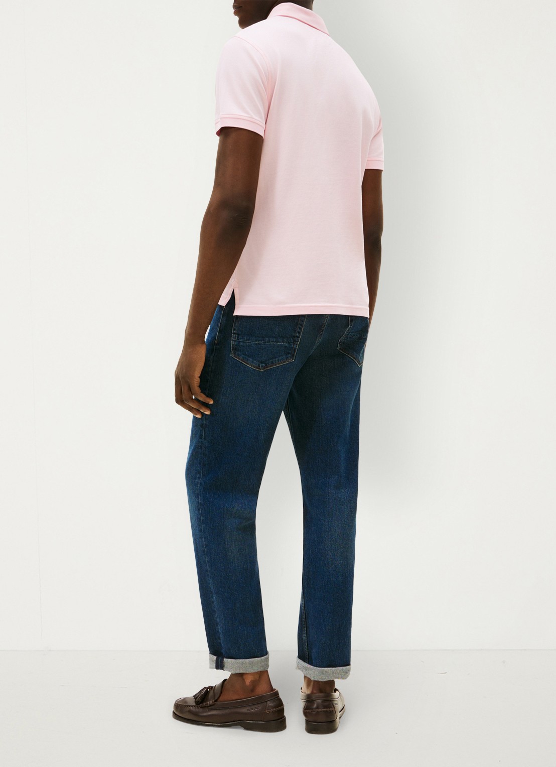 Tommy Hilfiger Core regular fit polo van piqué katoen met logoborduring - achterkant 3 pink lily-tpb