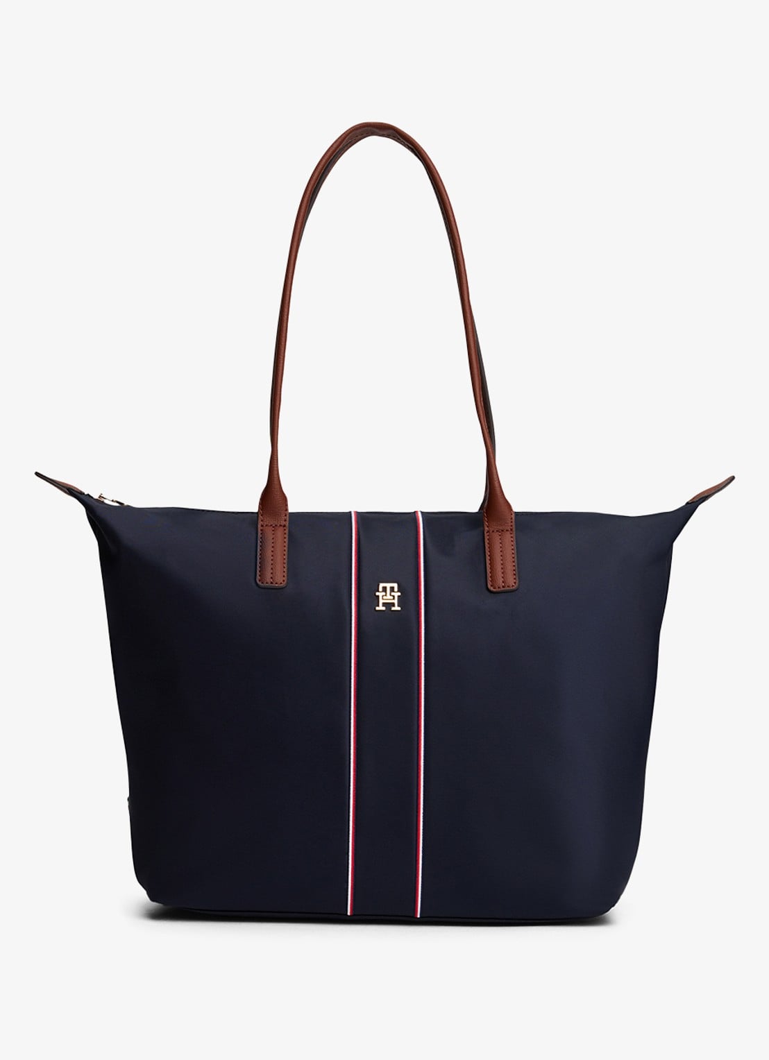 Tommy Hilfiger Corporate tot shopper met logo - voorkant 4 donkerblauw