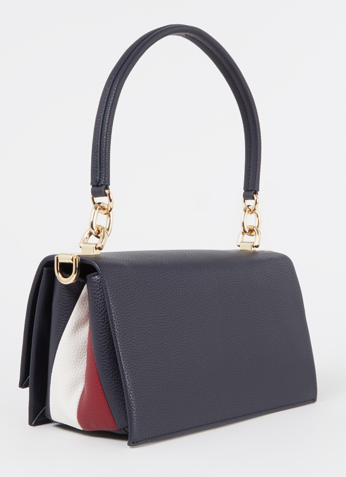 Tommy Hilfiger Crossbodytas met afneembare schouderriem - achterkant donkerblauw