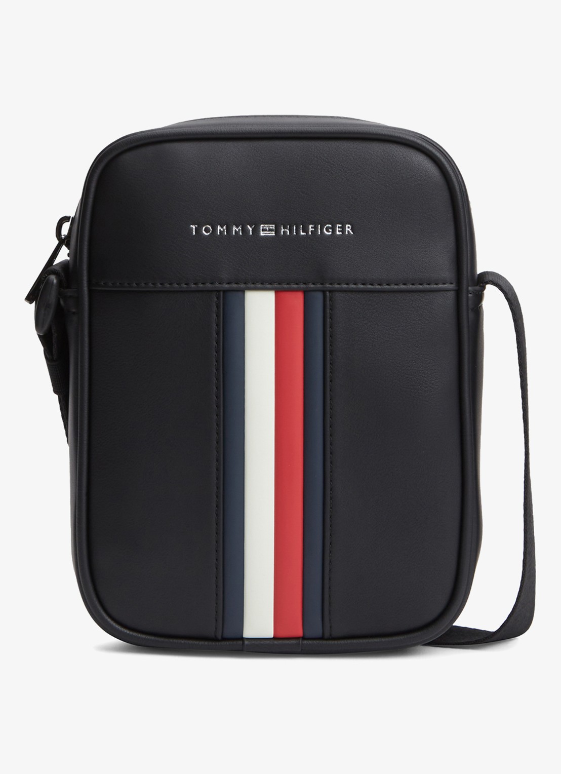 Tommy Hilfiger Crossbodytas met logo - voorkant 3 diepzwart