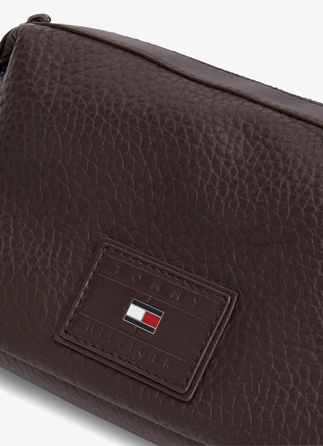 Tommy Hilfiger Crossbodytas met logo - detail 5 donkerbruin