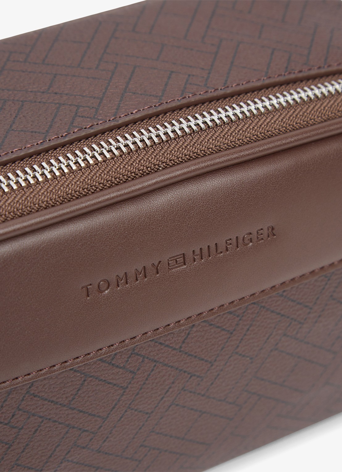 Tommy Hilfiger Crossbodytas met logoprint - detail 2 donkerbruin
