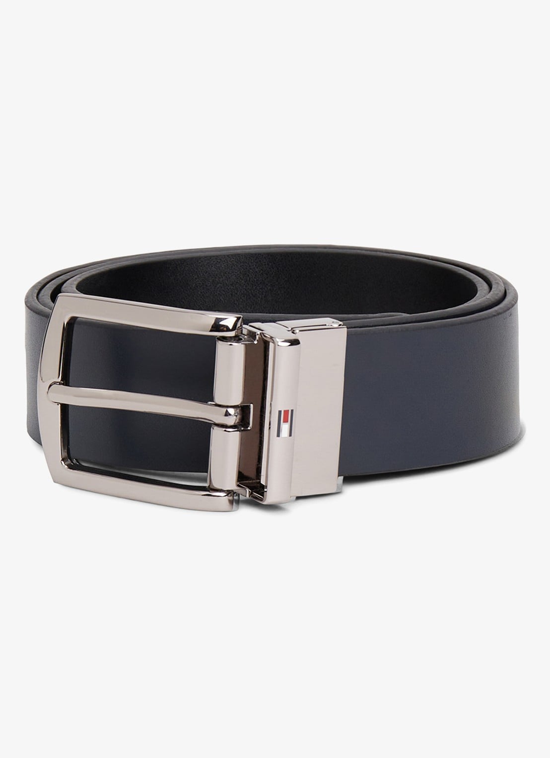 Tommy Hilfiger Denton reversible riem van leer - detail 8 donkerblauw