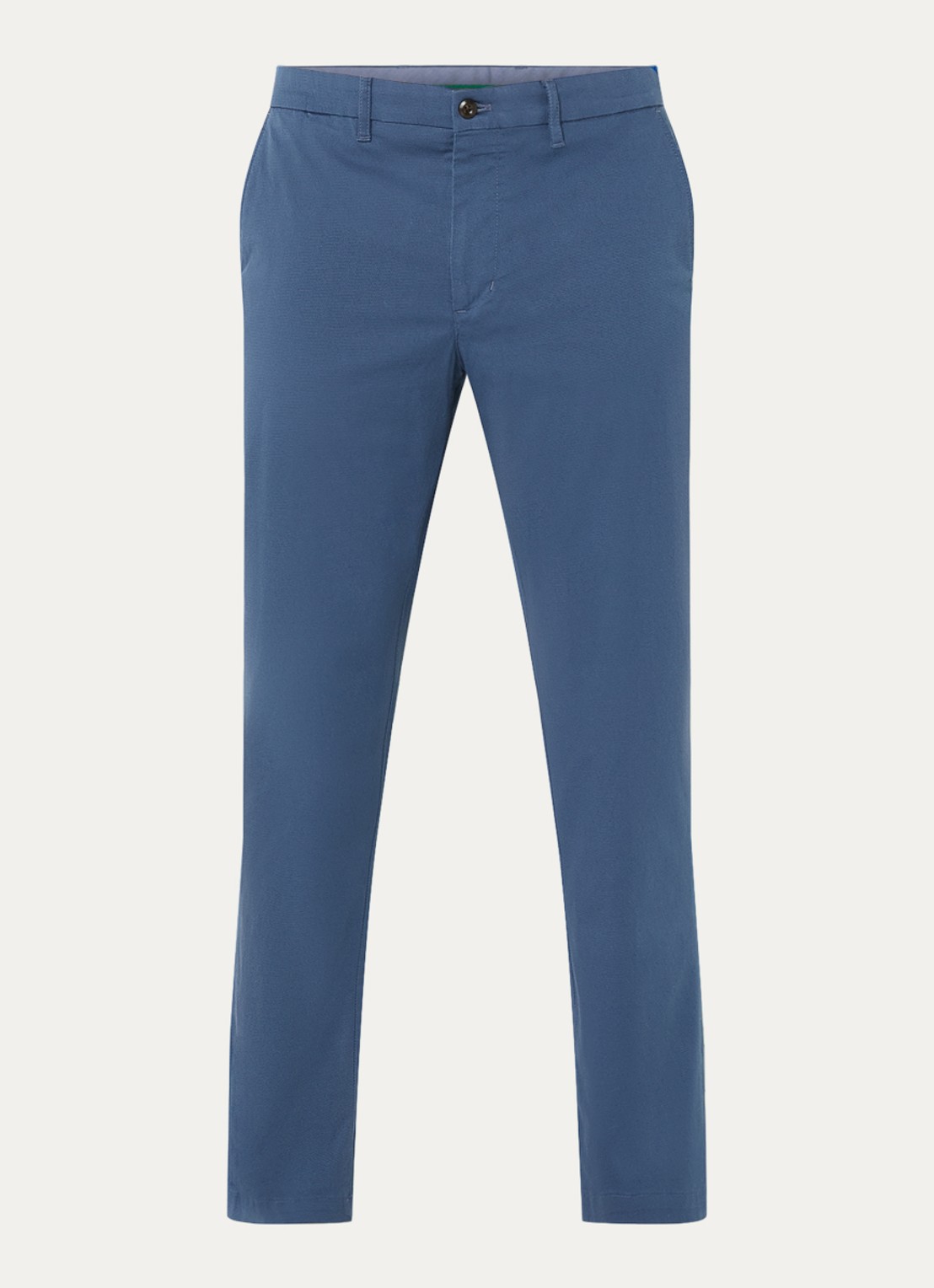 Tommy Hilfiger Denton slim fit chino met steekzakken  - voorkant 2 staalblauw