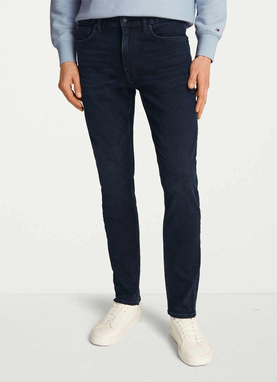 Tommy Hilfiger Denton slim fit jeans met steekzakken - detail 4 donkerblauw