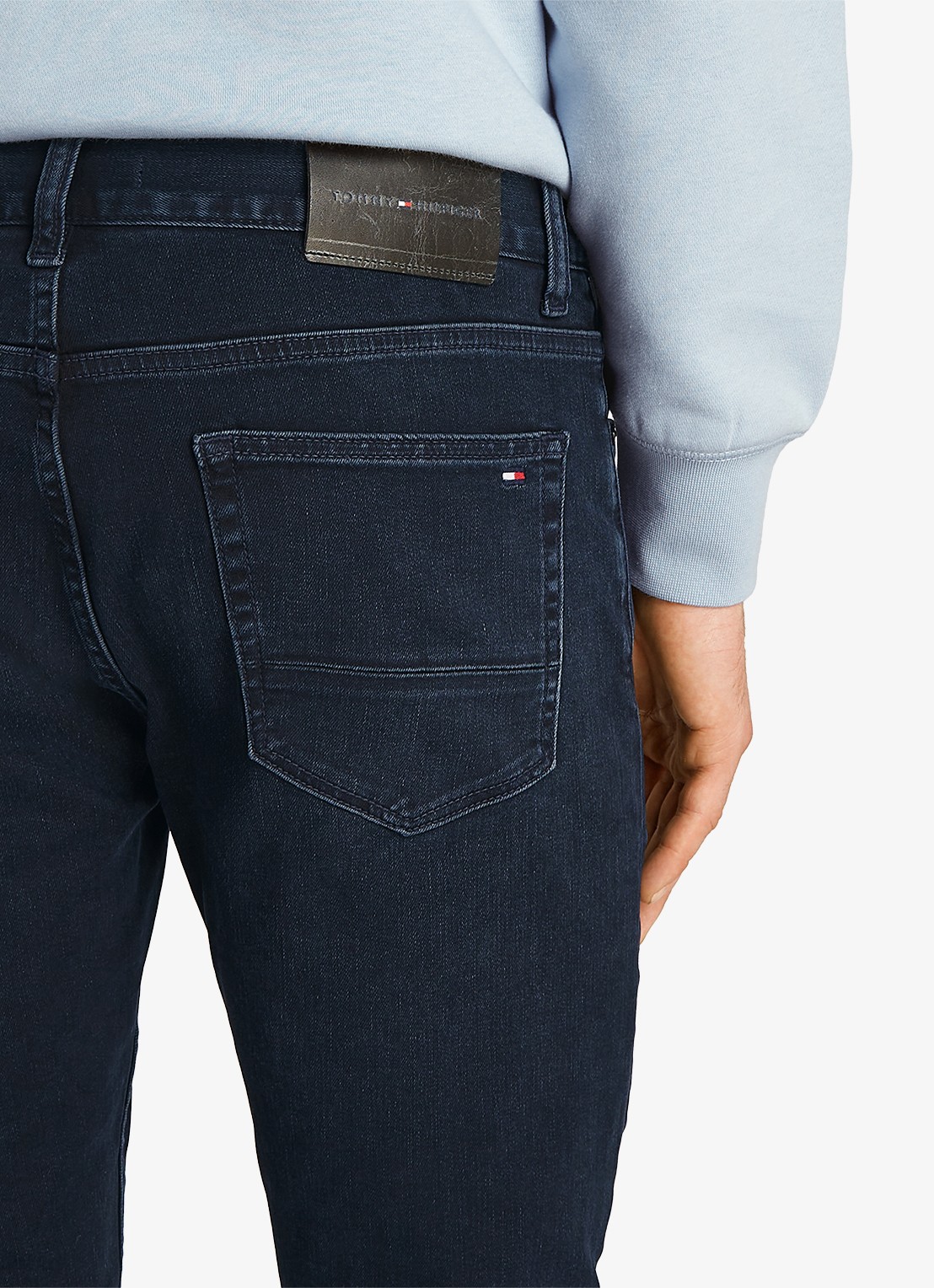 Tommy Hilfiger Denton slim fit jeans met steekzakken - detail 5 donkerblauw