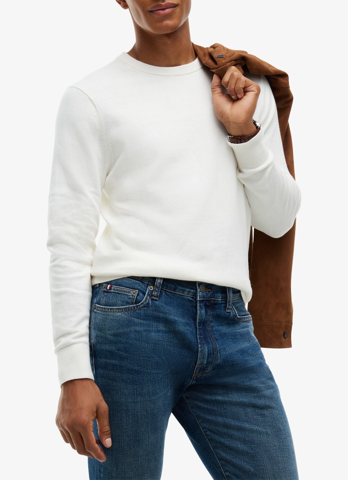 Tommy Hilfiger Denton slim-straight fit jeans met medium wassing - detail 4 indigo