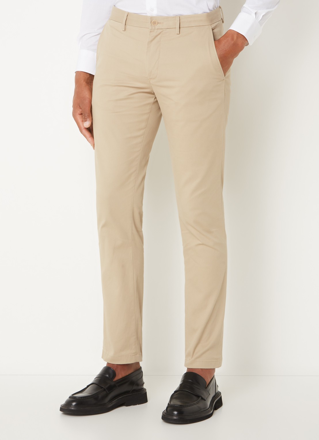 Tommy Hilfiger Denton straight fit chino met steekzakken - detail 4 khaki