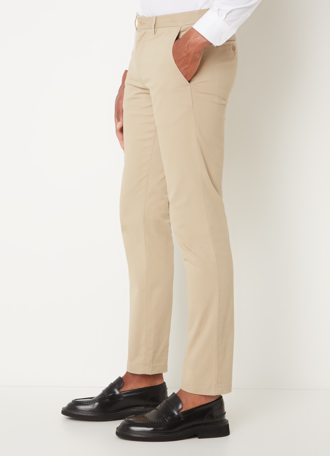 Tommy Hilfiger Denton straight fit chino met steekzakken - detail 5 khaki