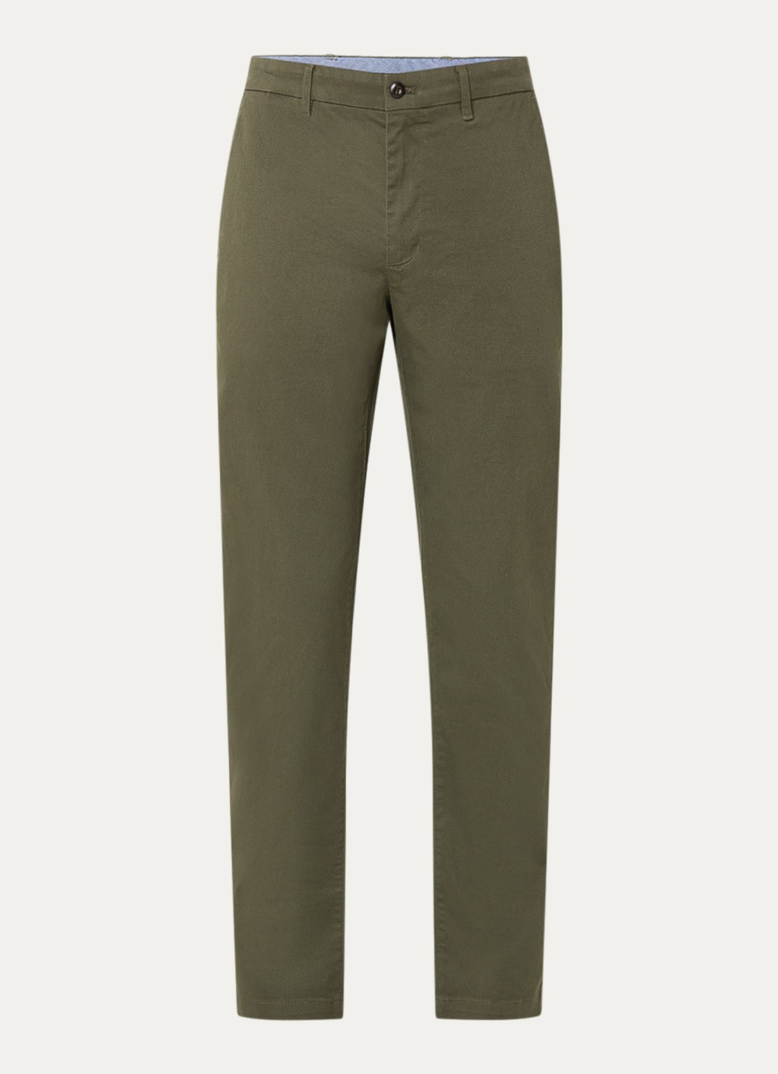 Tommy Hilfiger Denton straight fit chino met steekzakken - voorkant 2 mosgroen