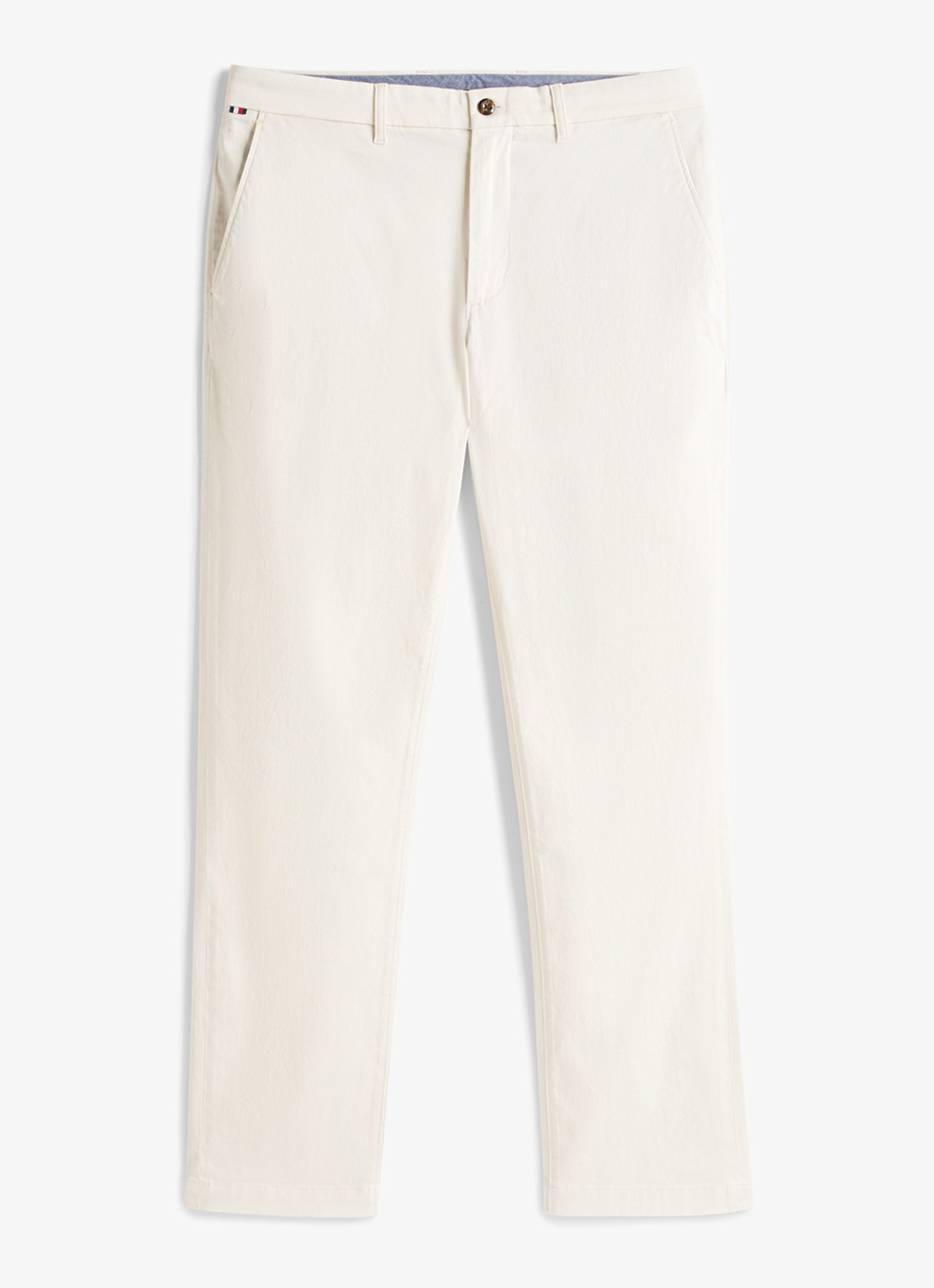 Tommy Hilfiger Denton straight fit chino met steekzakken - voorkant 4 beige