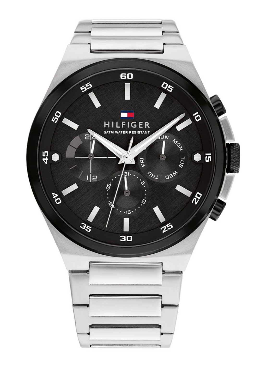 Tommy Hilfiger Dexter horloge H1792087  - voorkant zilver