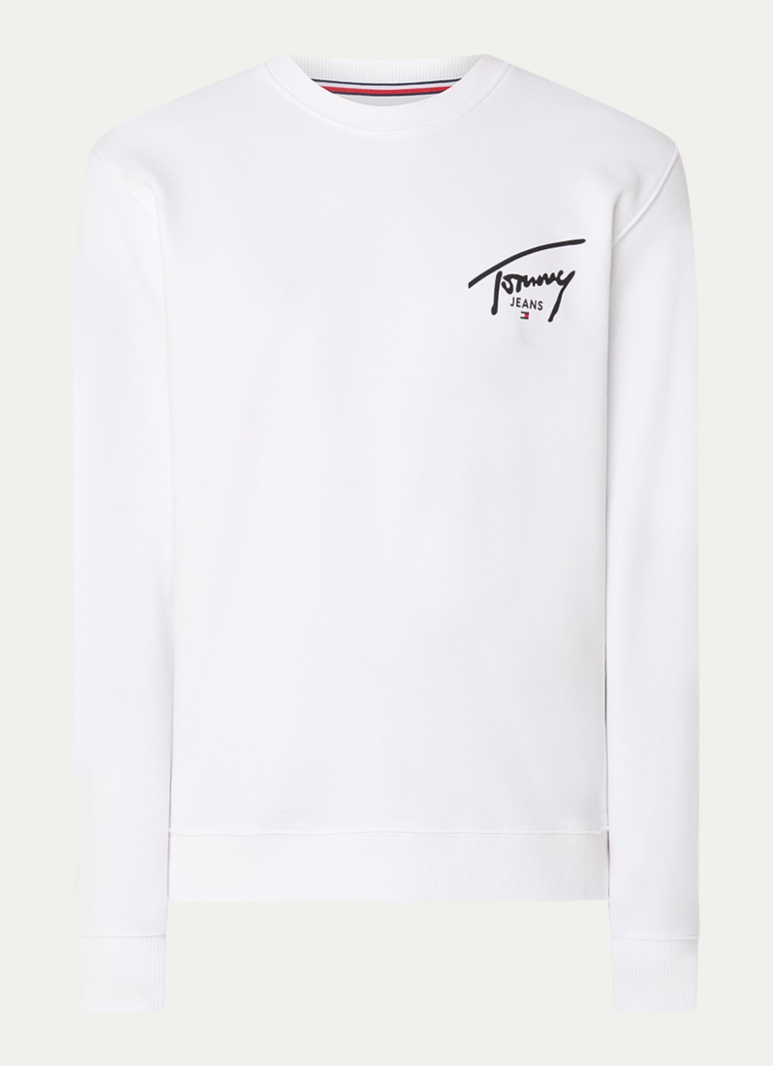 Tommy Hilfiger Entry sweater met logo- en backprint - voorkant 3 wit