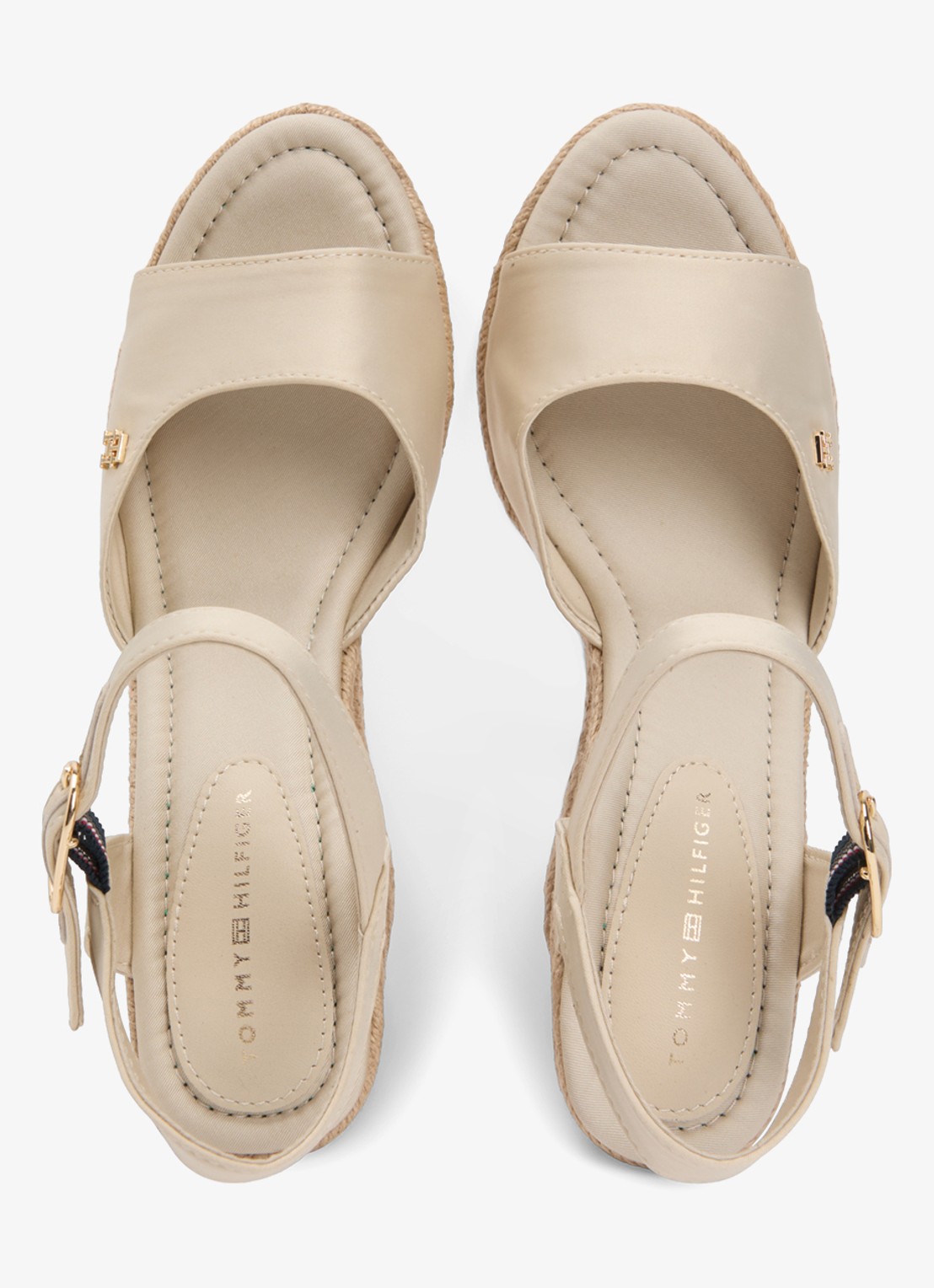 Tommy Hilfiger Espadrille met hak - detail 4 beige