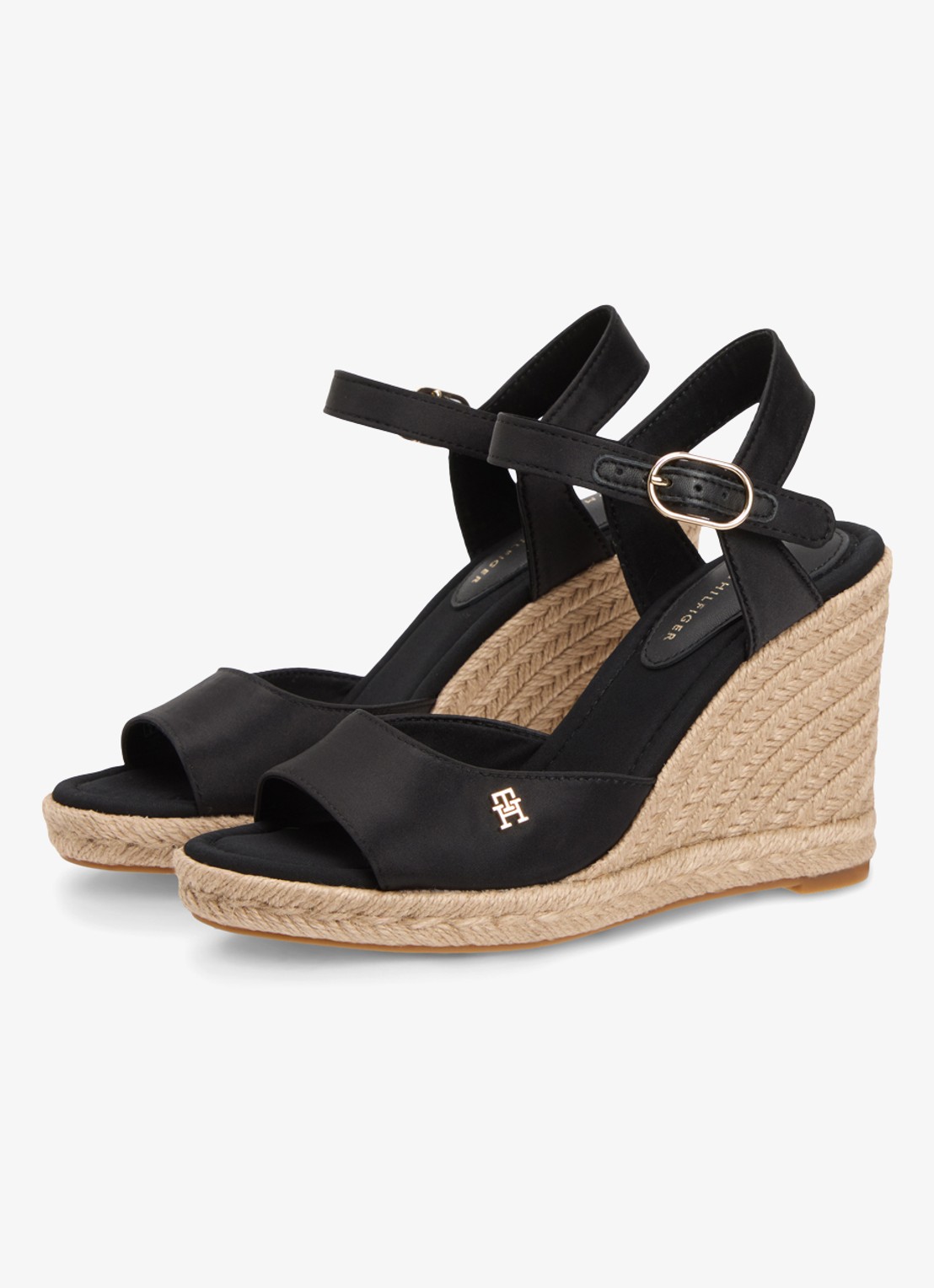 Tommy Hilfiger Espadrille met hak - detail 2 zwart