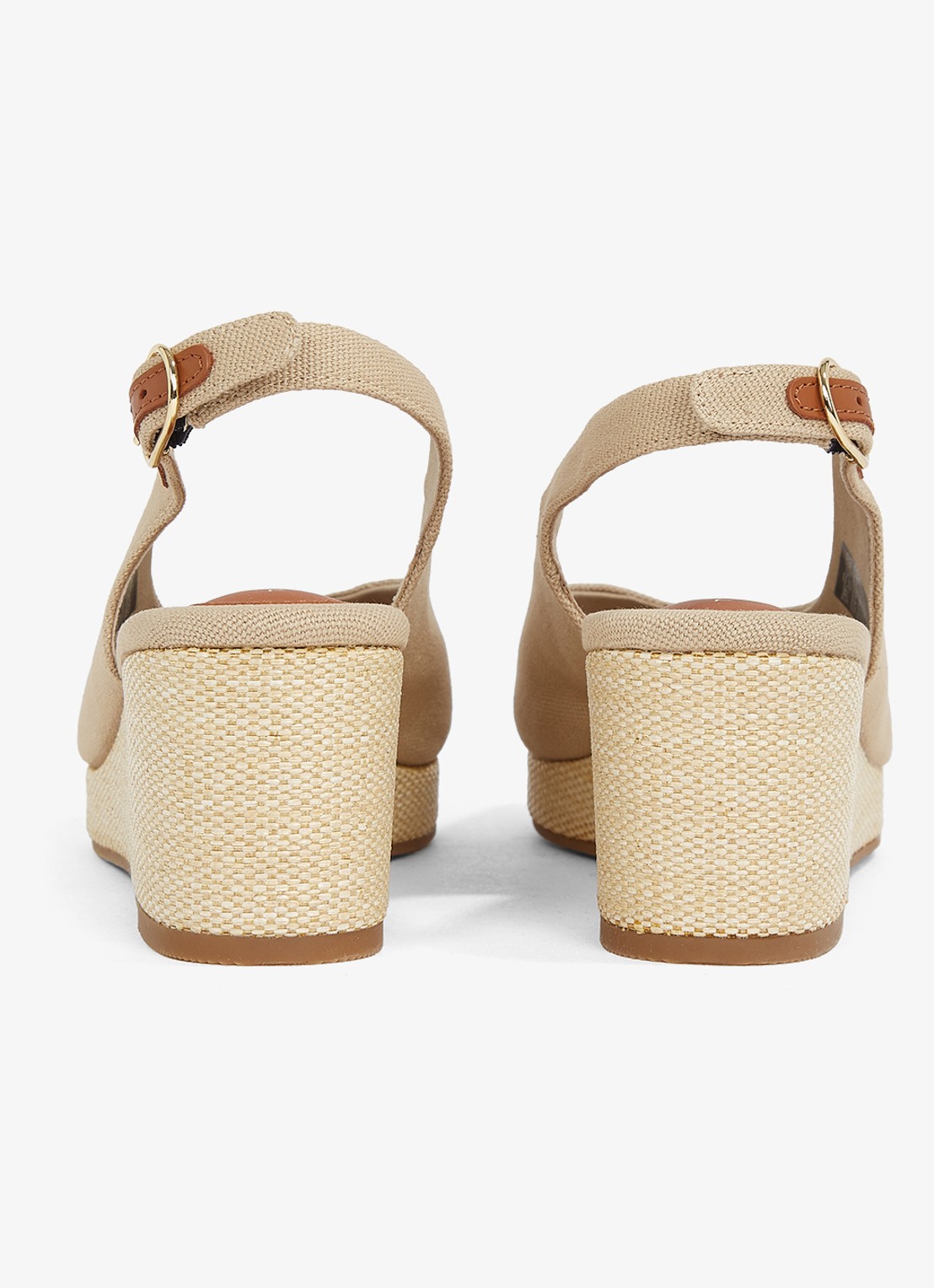Tommy Hilfiger Espadrille met logo - achterkant 3 beige