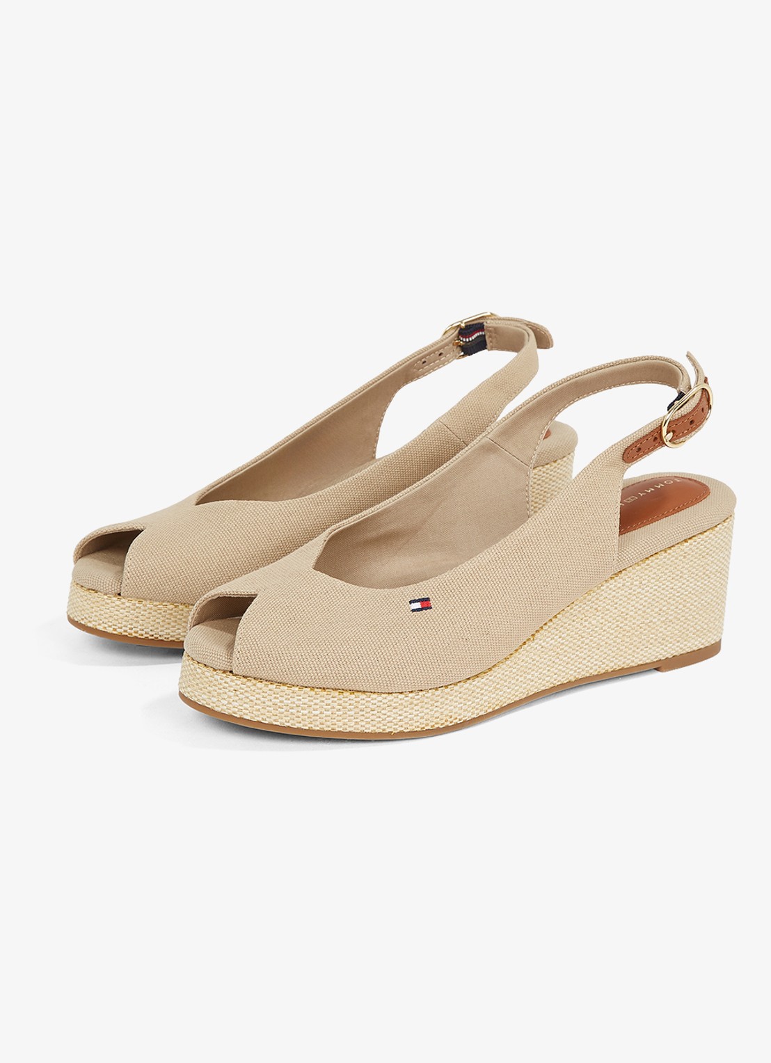 Tommy Hilfiger Espadrille met logo - detail 4 beige
