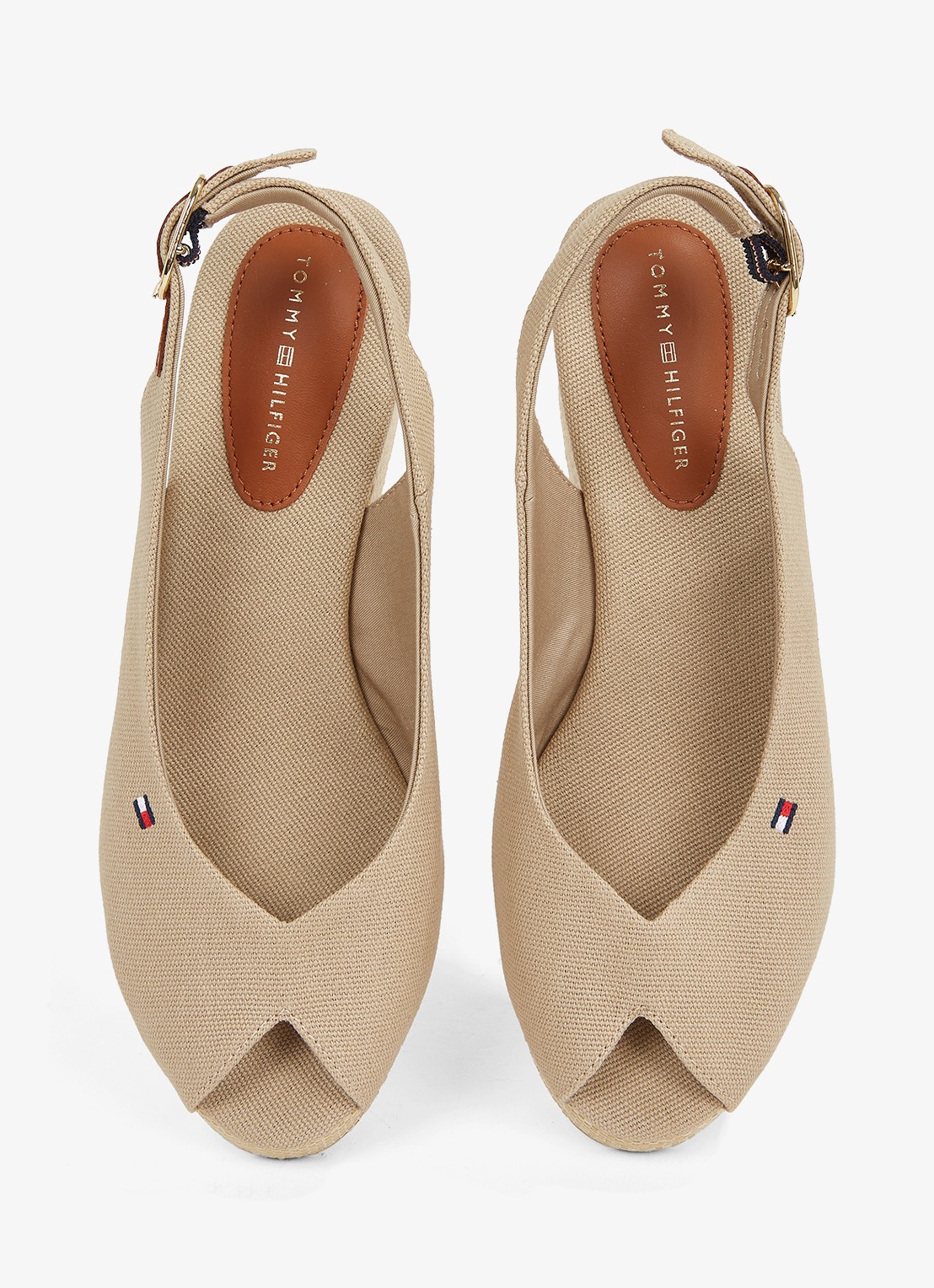 Tommy Hilfiger Espadrille met logo - detail 5 beige