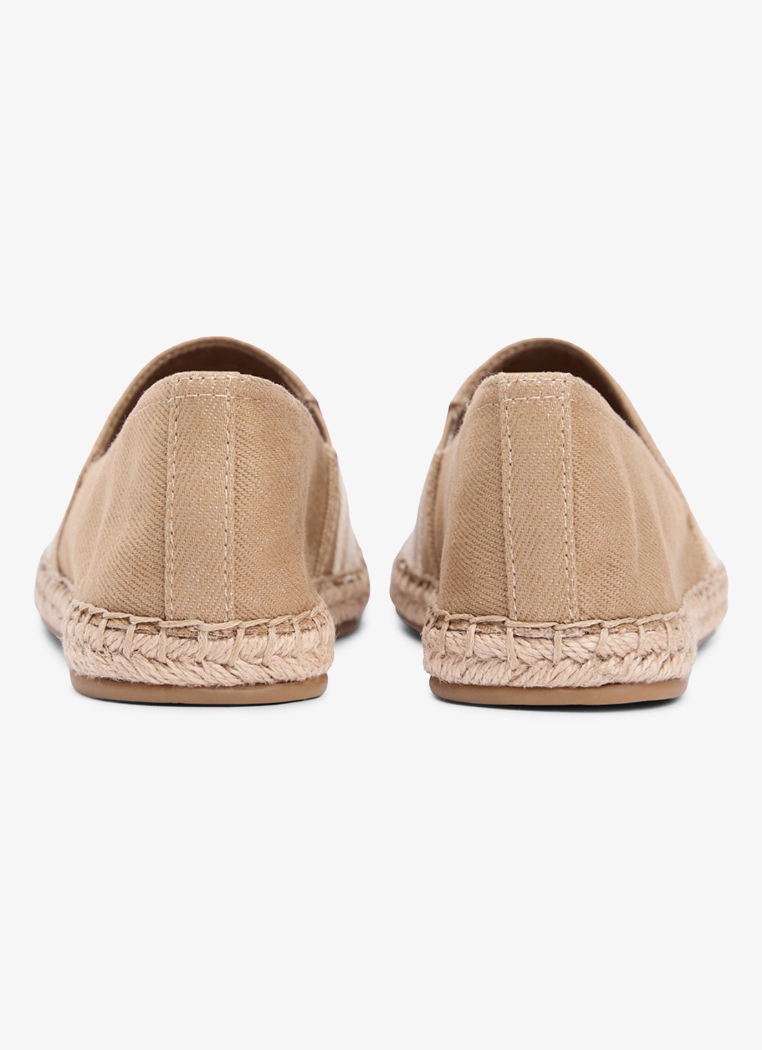 Tommy Hilfiger Espadrille van canvas met logo - achterkant bruin