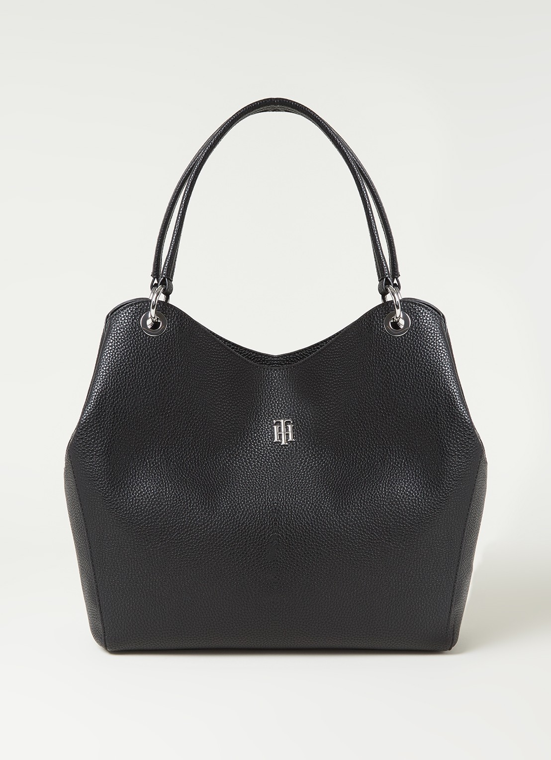 Tommy Hilfiger Essence schoudertas met logo - voorkant 4 zwart