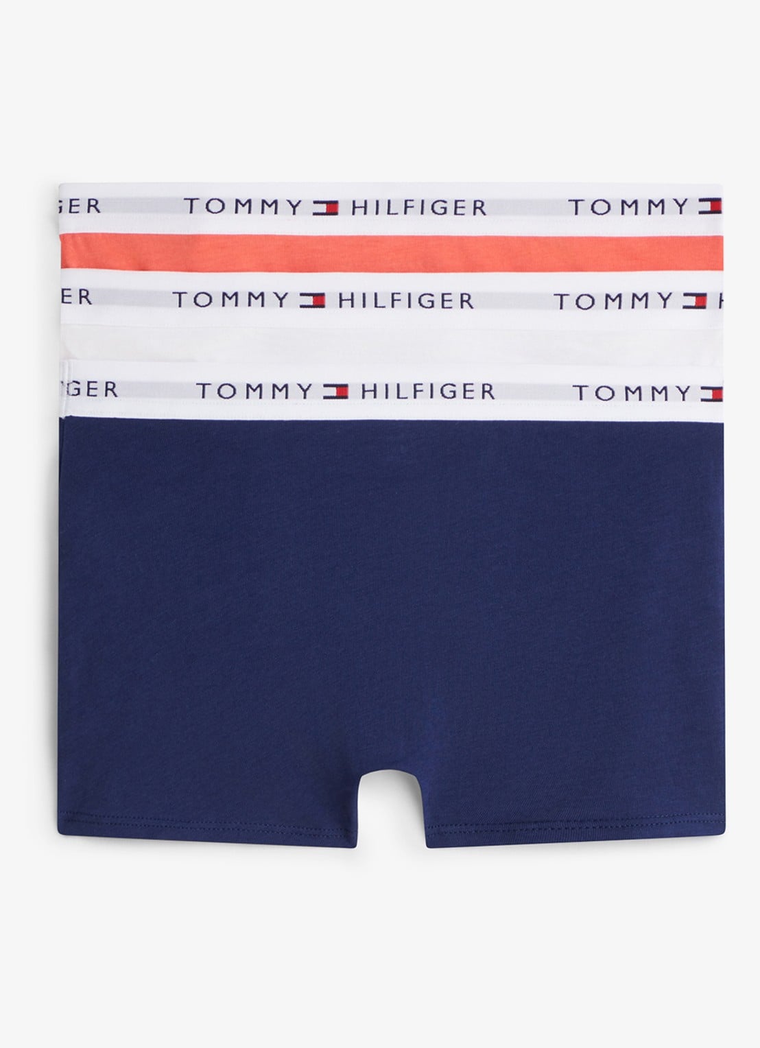 Tommy Hilfiger Essential boxershorts met logoband 3-pack - achterkant donkerblauw