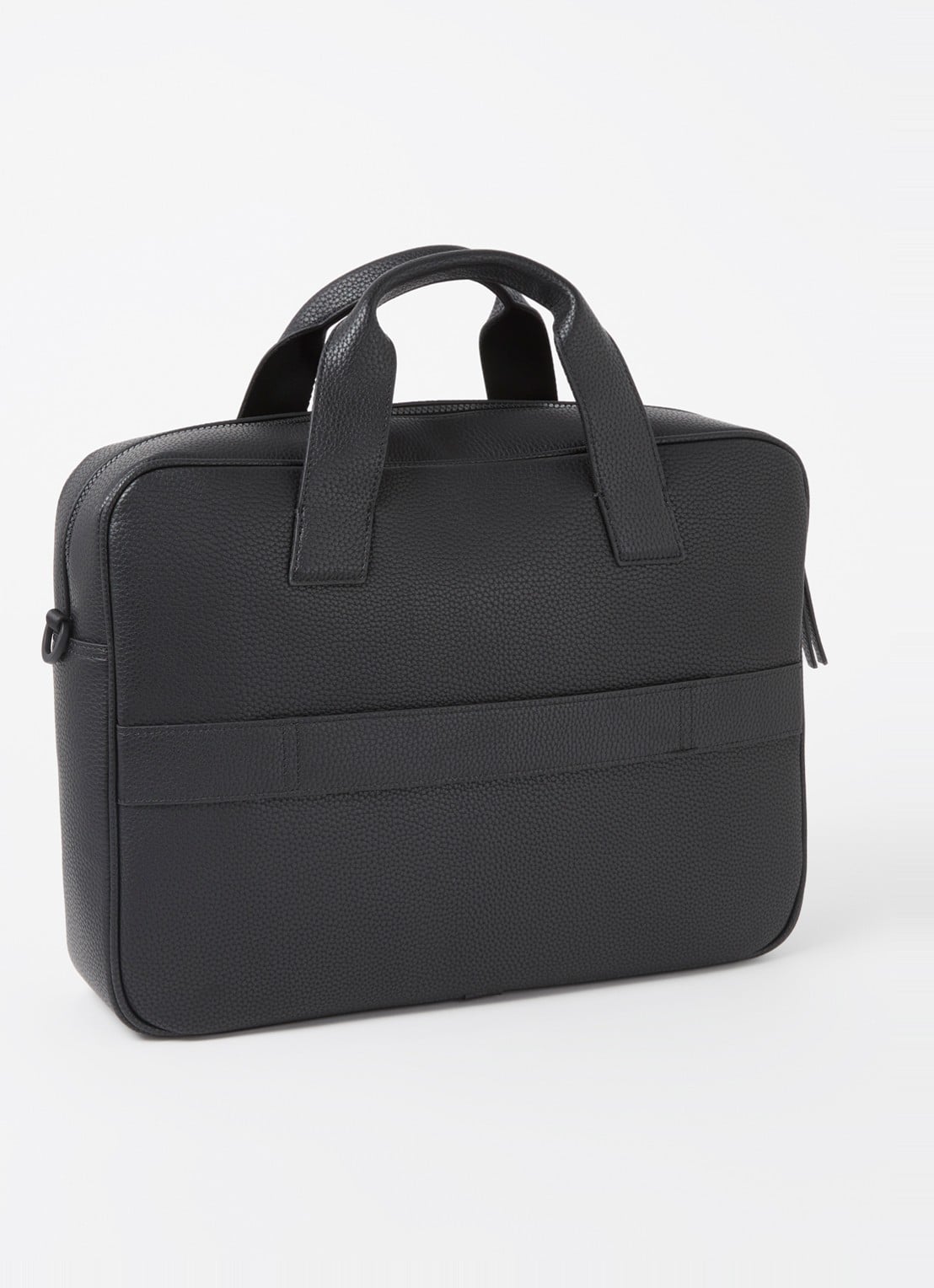 Tommy Hilfiger Essential businesstas met 15 inch laptopvak - achterkant zwart